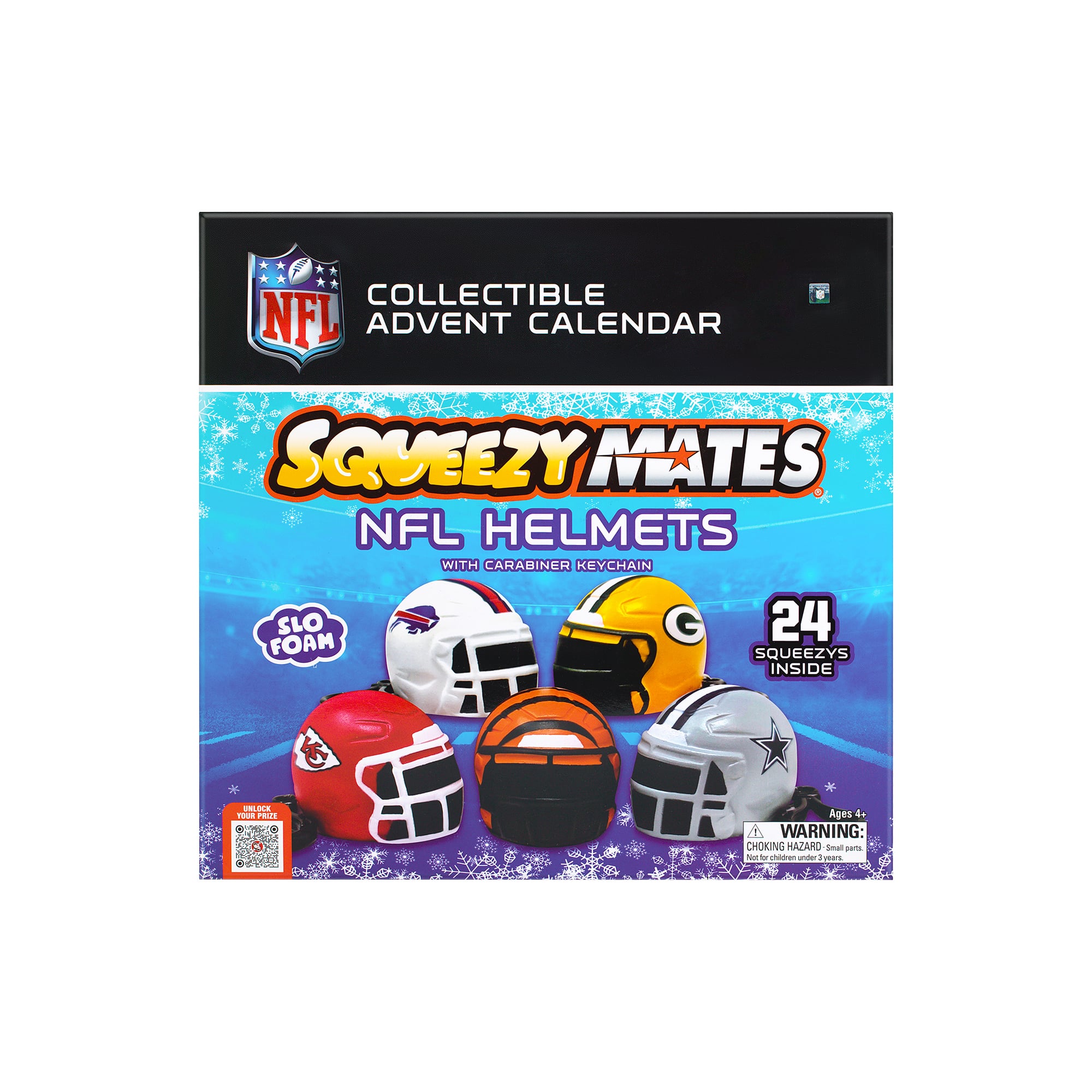 Calendrier de l'Avent 2026 des casques NFL SqueezyMates