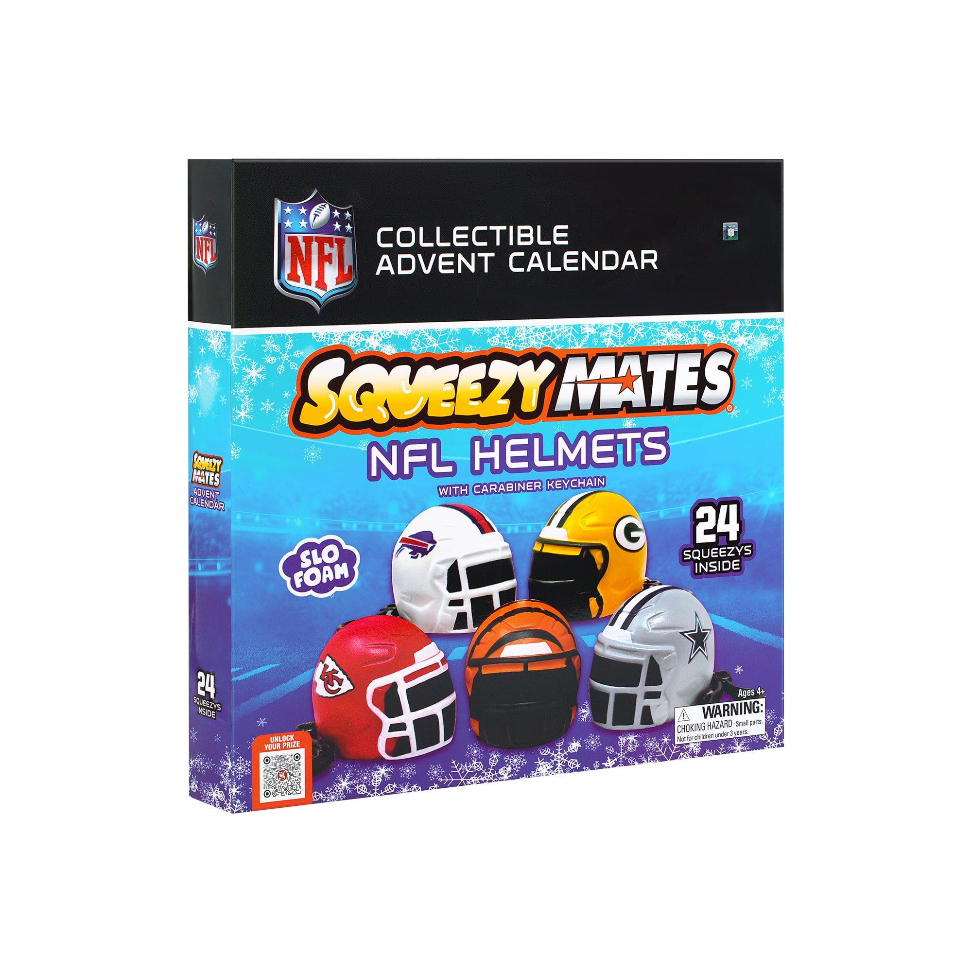 Calendrier de l'Avent 2026 des casques NFL SqueezyMates