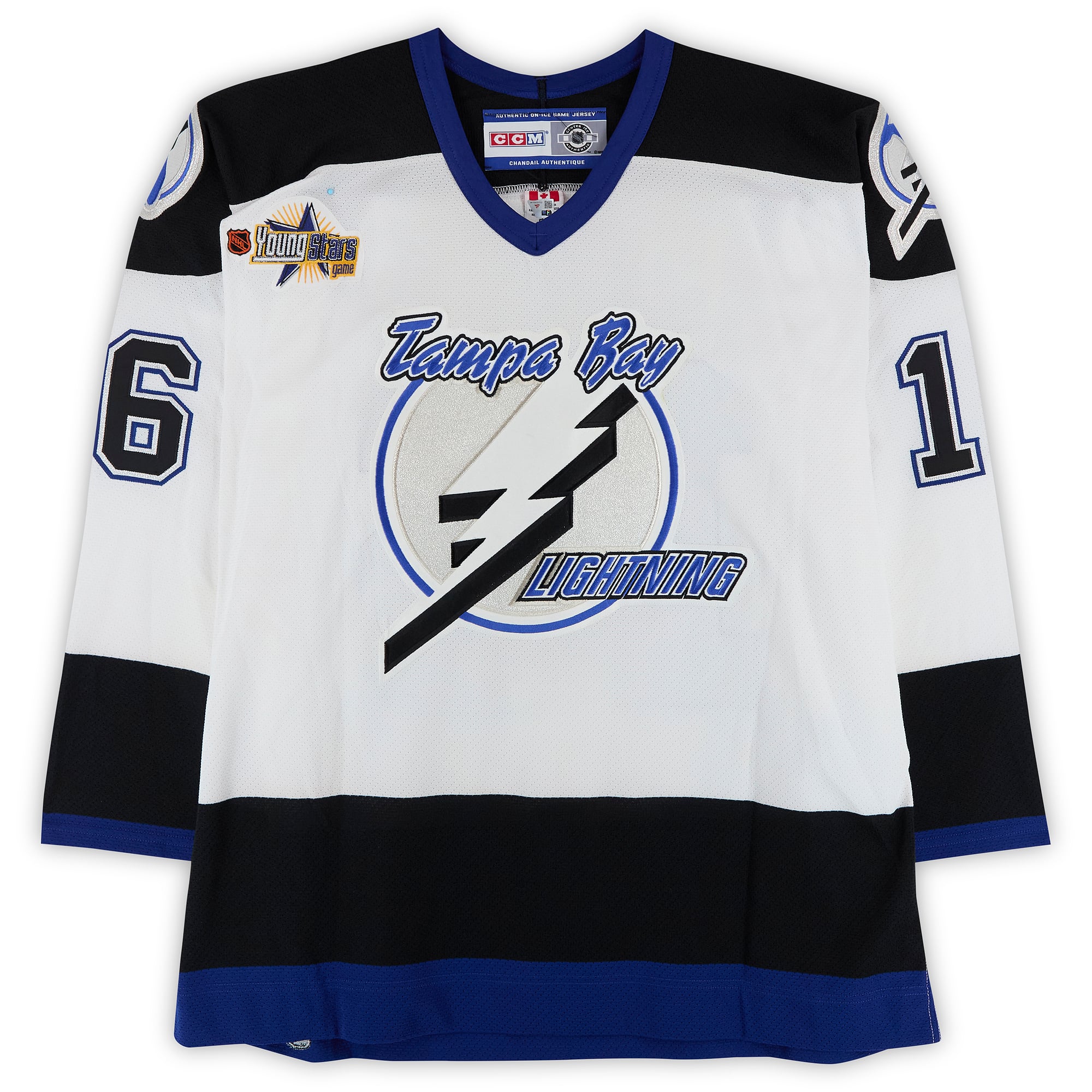 Alexander Svitov Tampa Bay Lightning Game-Used #16 White CCM Jersey from the 2003 NHL YoungStars Game