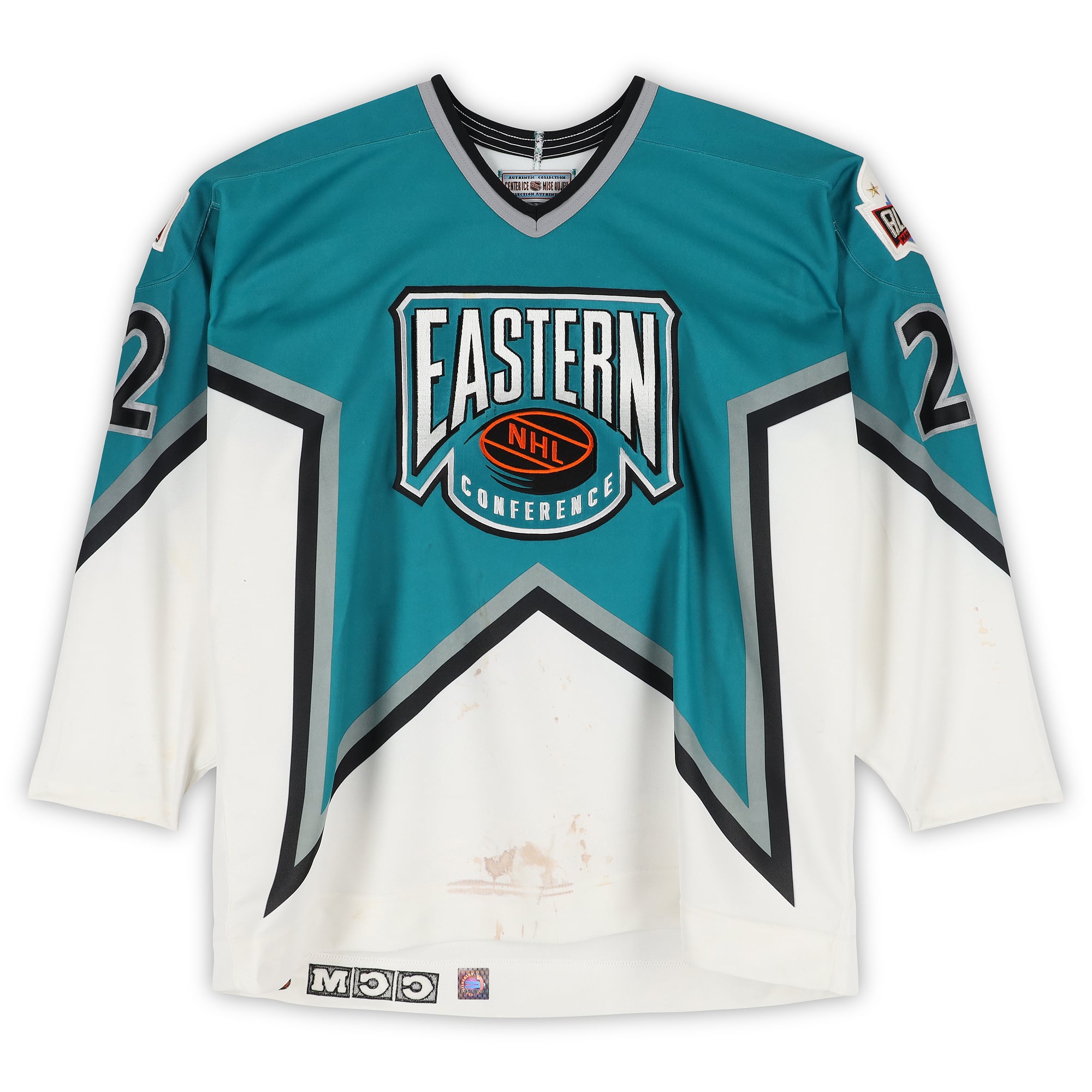 Bob Kudelski Eastern Conference Autographed Game-Used #22 White Jersey from the 1994 NHL All-Star Game