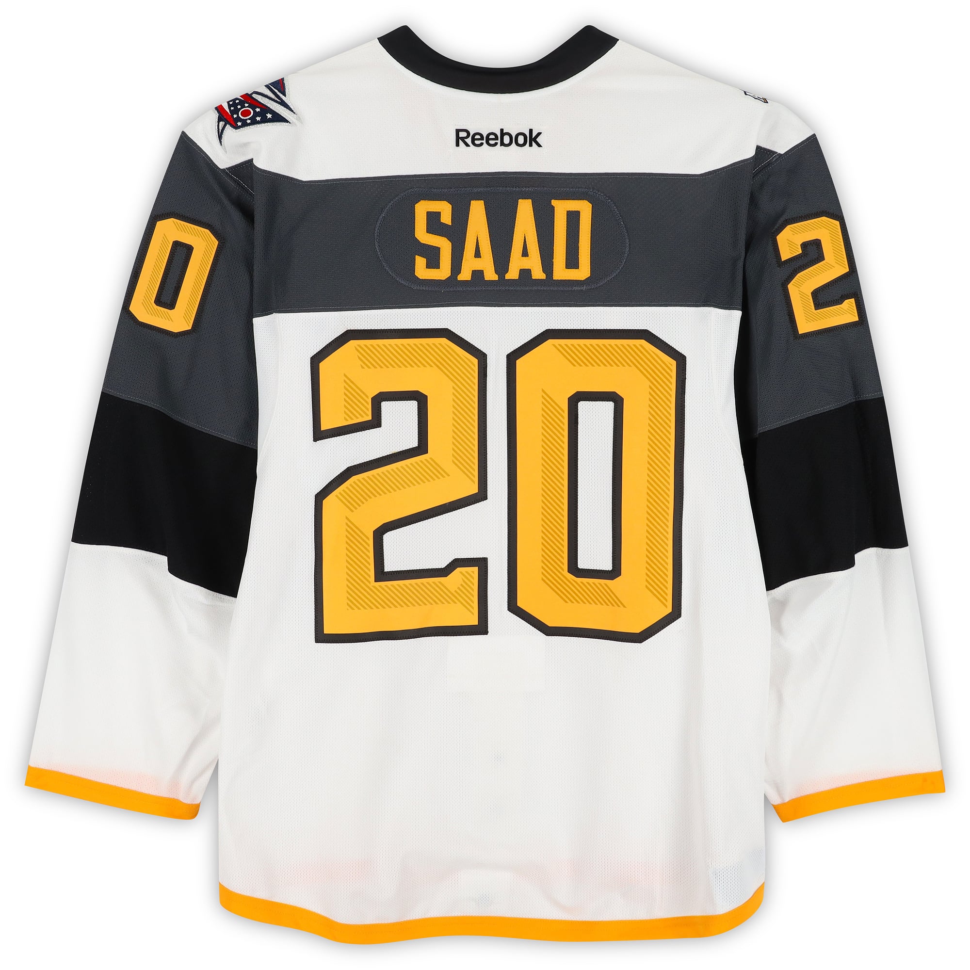 Brandon Saad Metropolitan Division Game-Used #20 White Reebok Jersey from the 2016 NHL All-Star Game