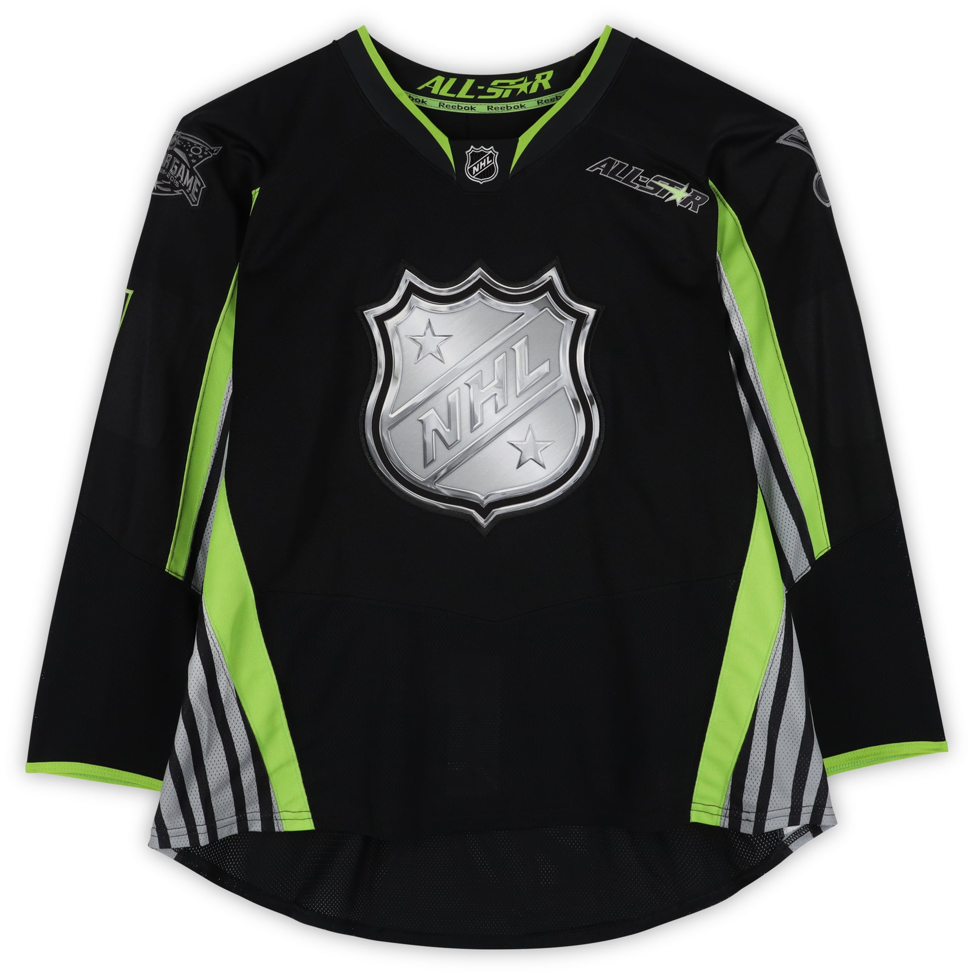 Maillot noir numéro 1 autographié par Brian Elliott (équipe Foligno) lors du match des étoiles de la LNH 2015.