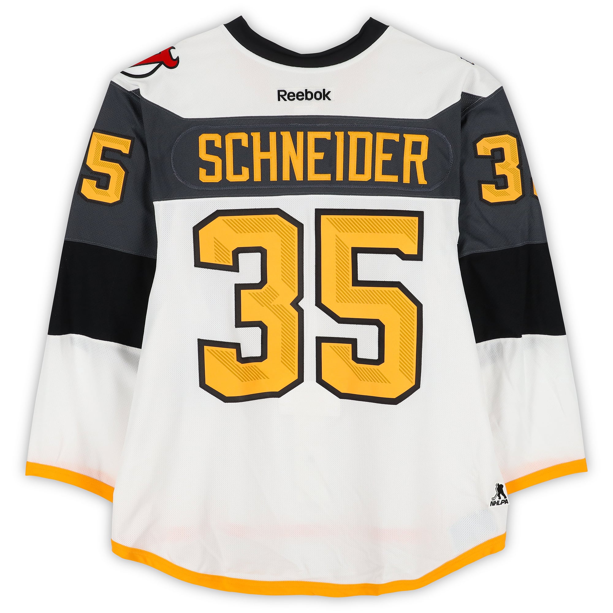 Cory Schneider Metropolitan Division Game-Used #35 White Reebok Jersey from the 2016 NHL All-Star Game