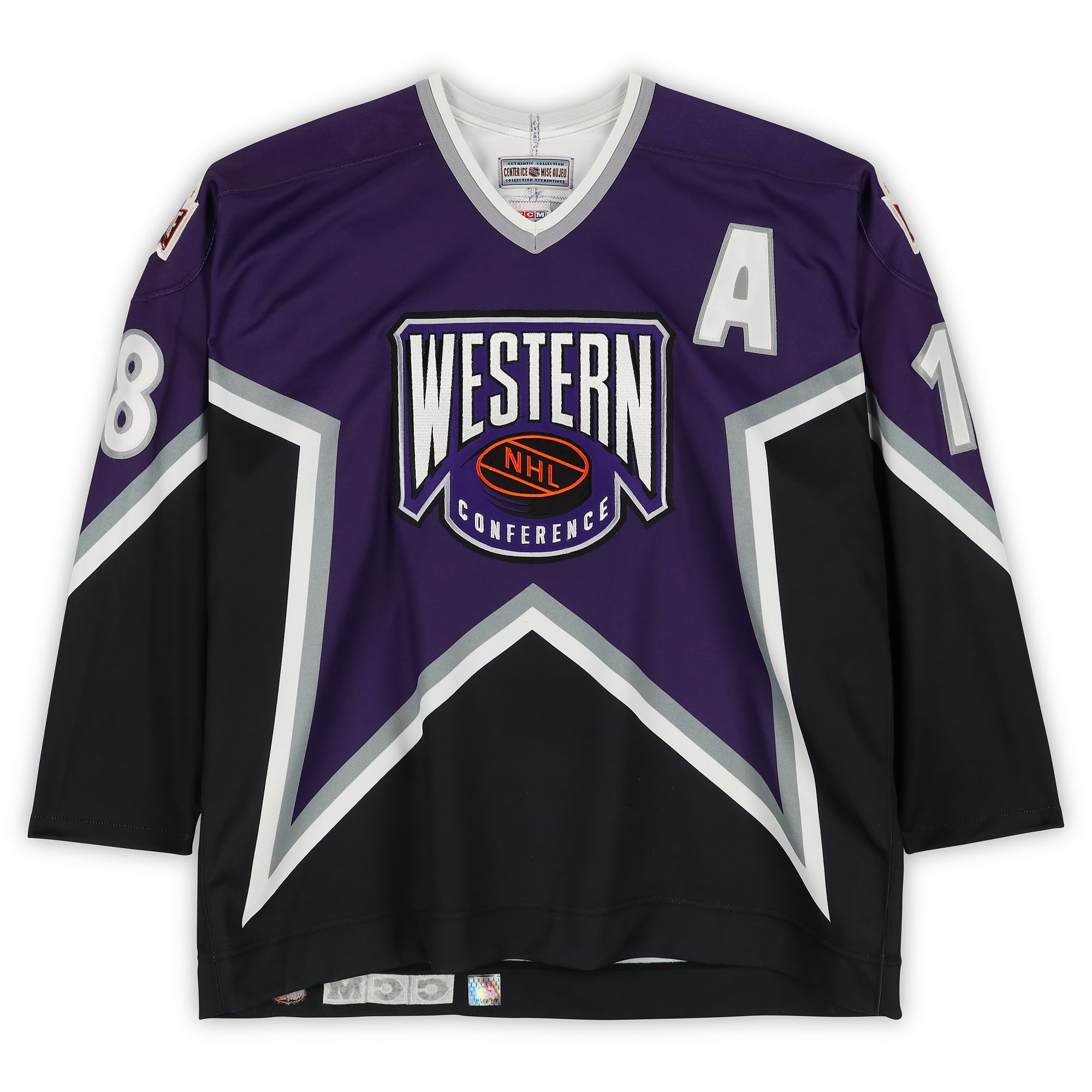 Dave Taylor Western Conference Autographed Game-Used #18 Purple Jersey from the 1994 NHL All-Star Game