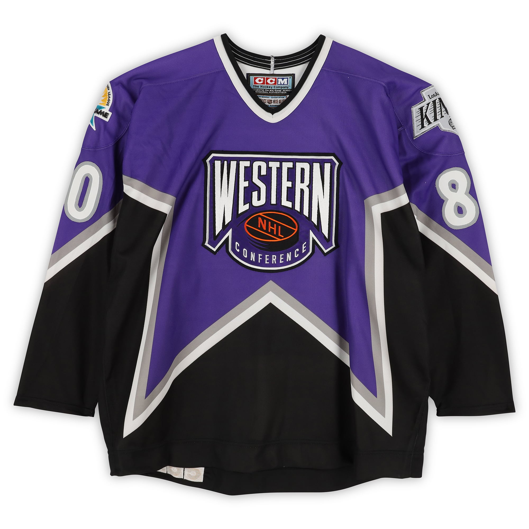 Dmitri Khristich Western Conference Game-Used #80 Purple Jersey from the 1997 NHL All-Star Game
