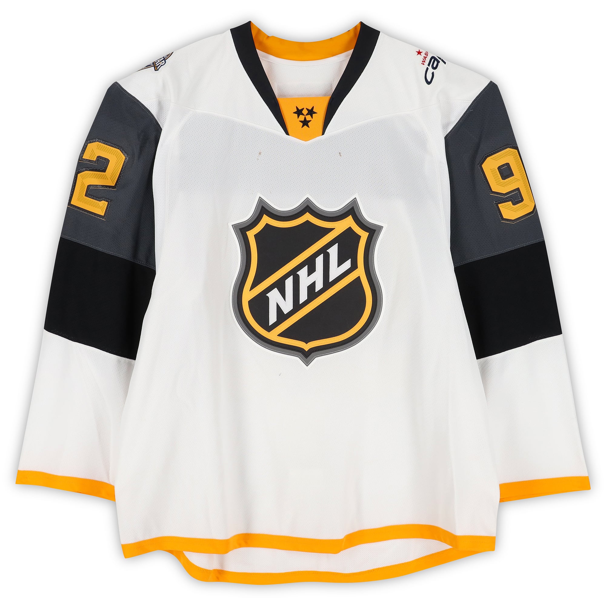 Evgeny Kuznetsov Metropolitan Division Game-Used #92 White Reebok Jersey from the 2016 NHL All-Star Game