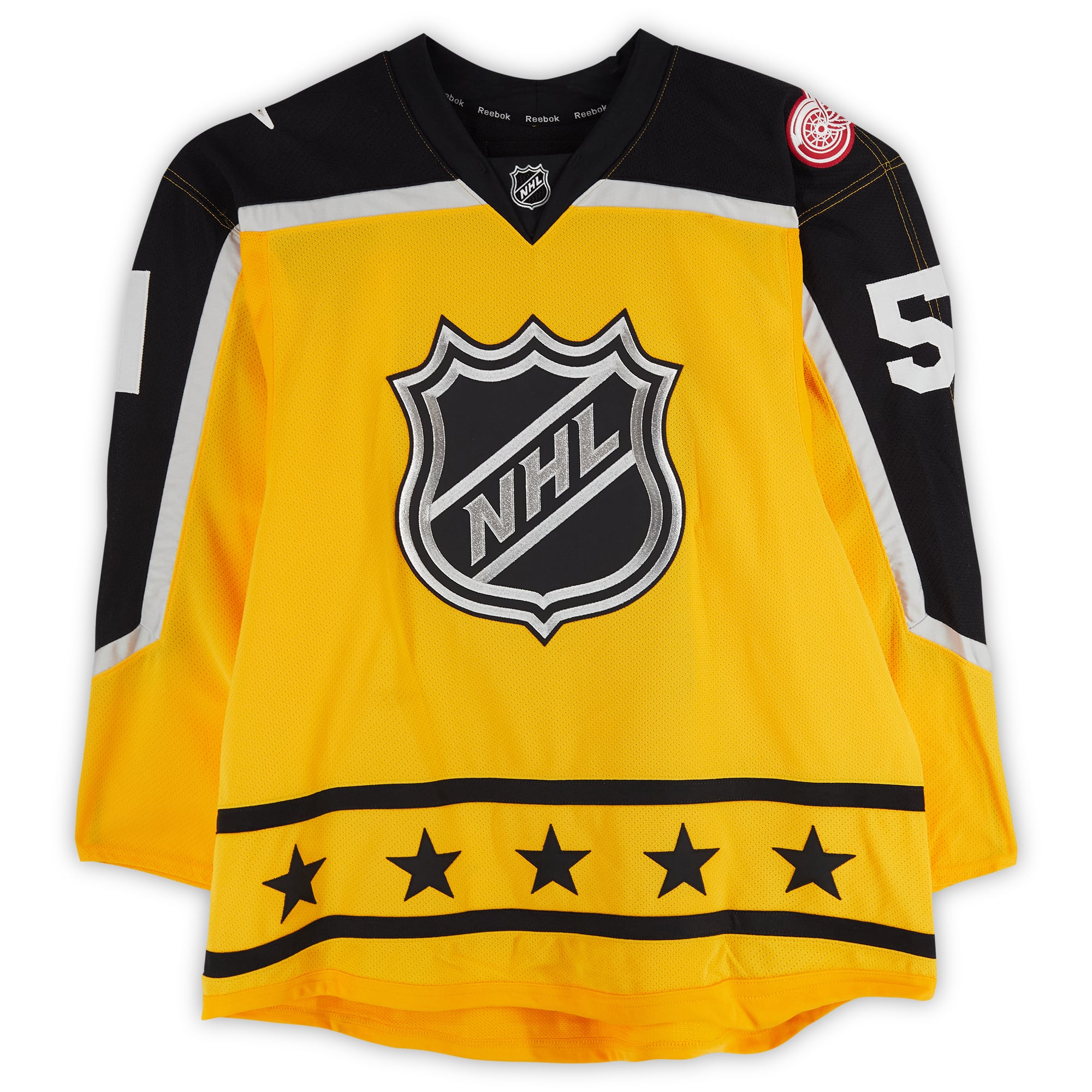 Maillot doré n° 51 porté par Frans Nielsen, division Atlantique, lors du match des étoiles de la LNH 2017