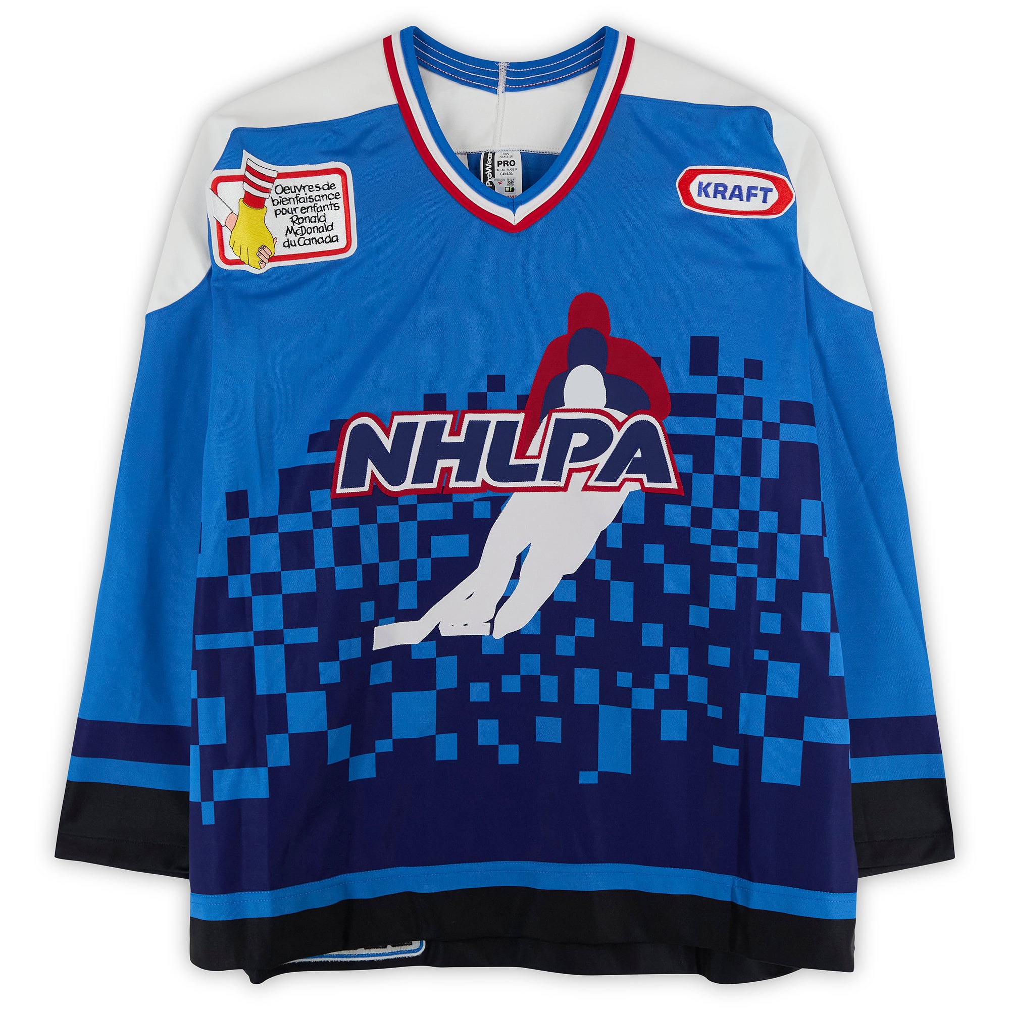 Garry Galley Team Quebec Game-Used #3 Blue Bauer Jersey from the 1994 NHL 4 on 4 Challenge