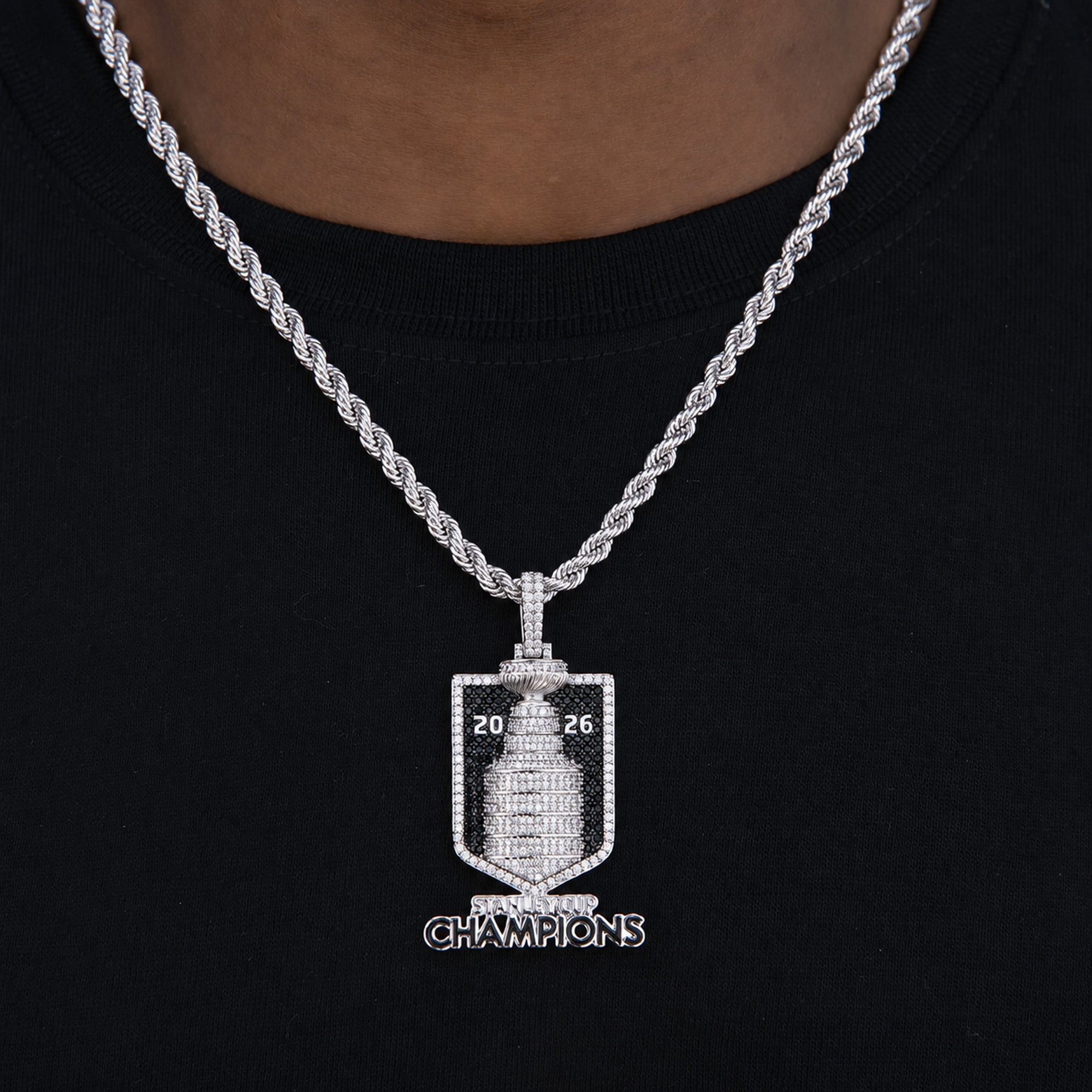 GLD Carolina Hurricanes 2026 Stanley Cup Champions Locker Room Pendant & Rope Chain
