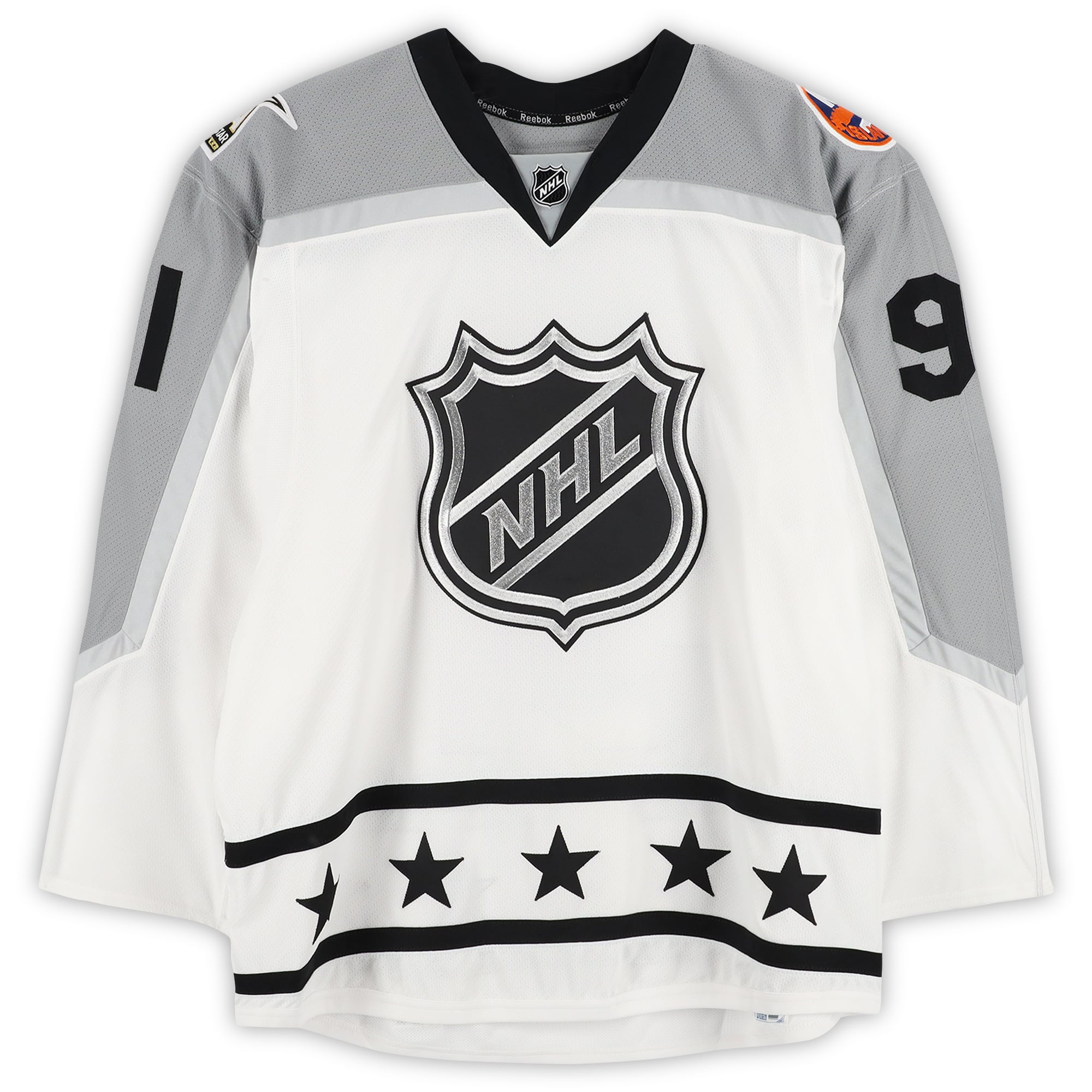 John Tavares Metro Division Game-Used #91 White Jersey from the 2017 NHL All-Star Game