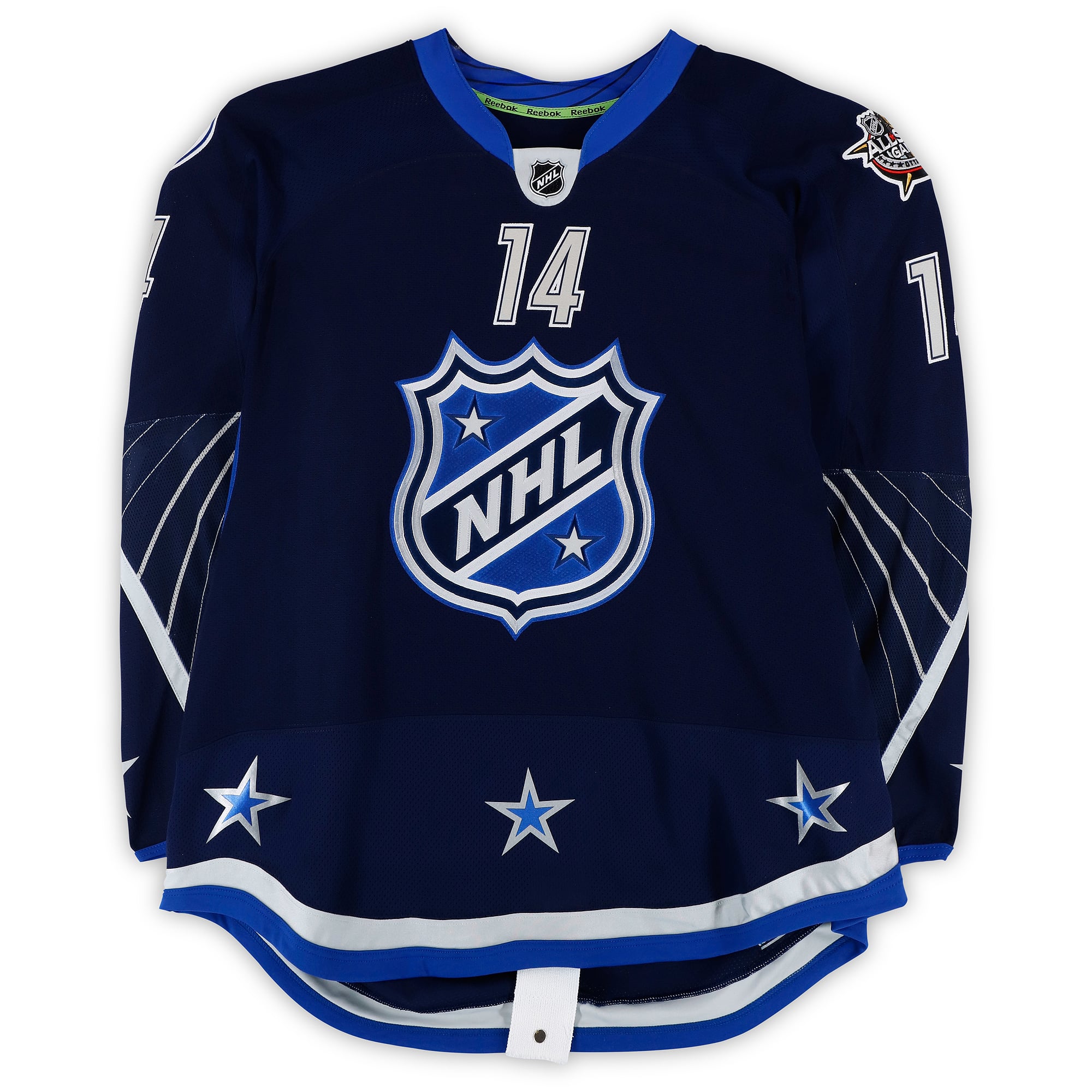 Jordan Eberle Team Chara Autographed Game-Used #14 Blue Jersey from the 2012 NHL All-Star Game