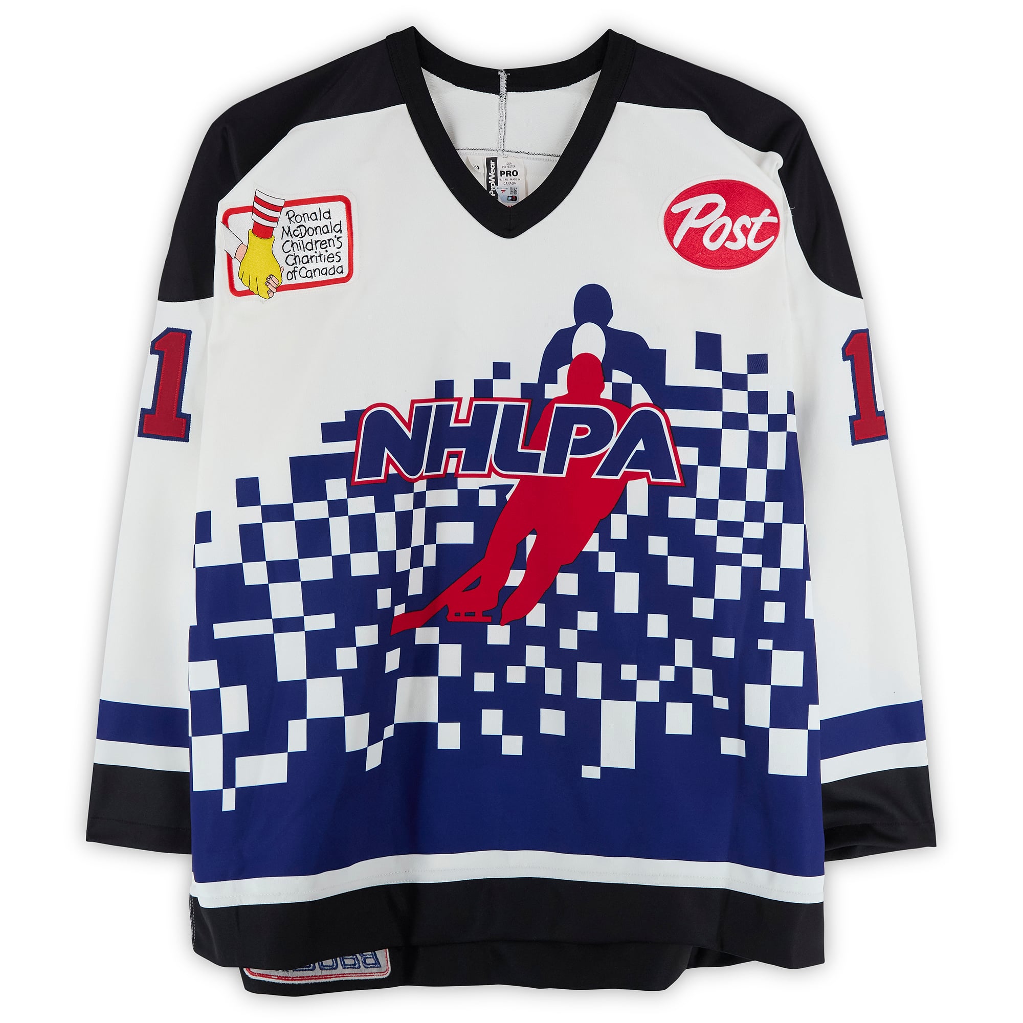 Kirk Muller Team Ontario Game-Used #11 White Bauer Jersey from the 1994 NHL 4 on 4 Challenge