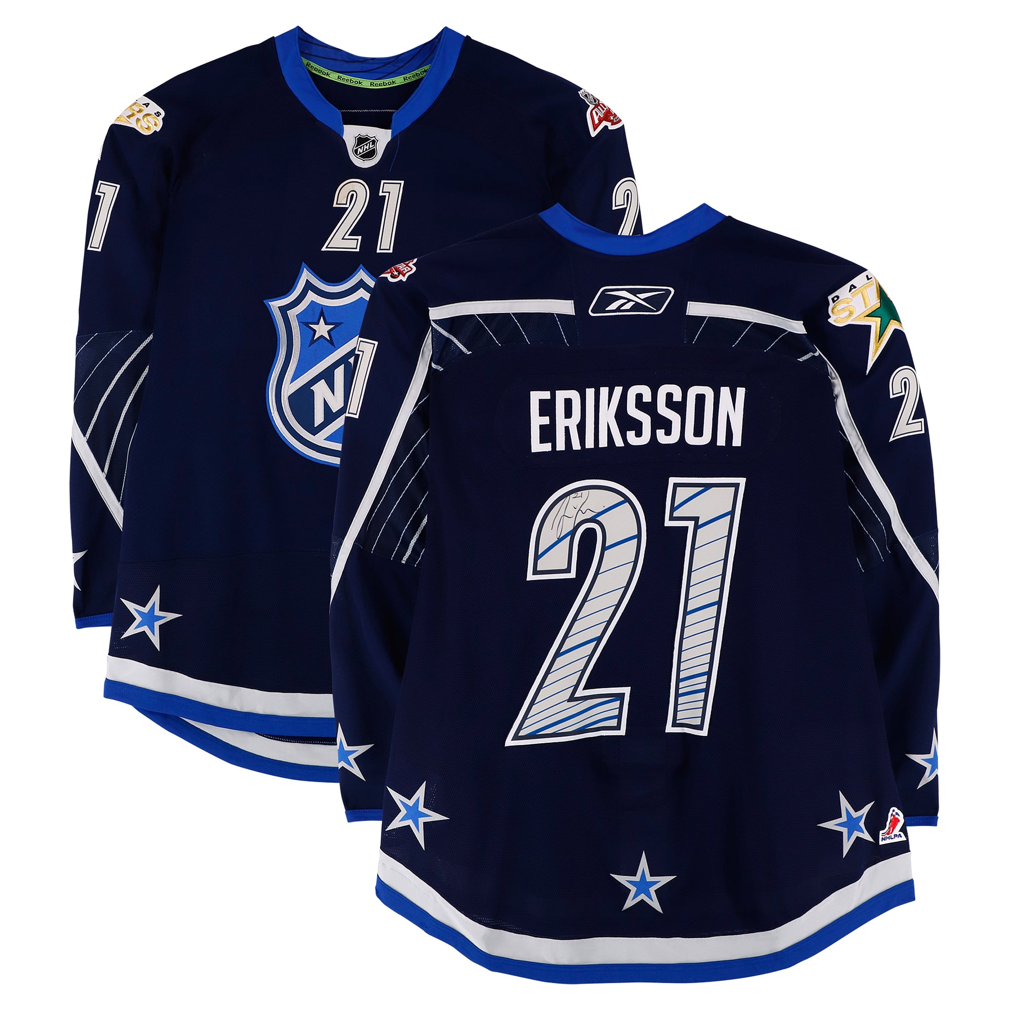 Loui Eriksson Team Lidstrom Autographed Game-Used #21 Blue Jersey from the 2011 NHL All-Star Game