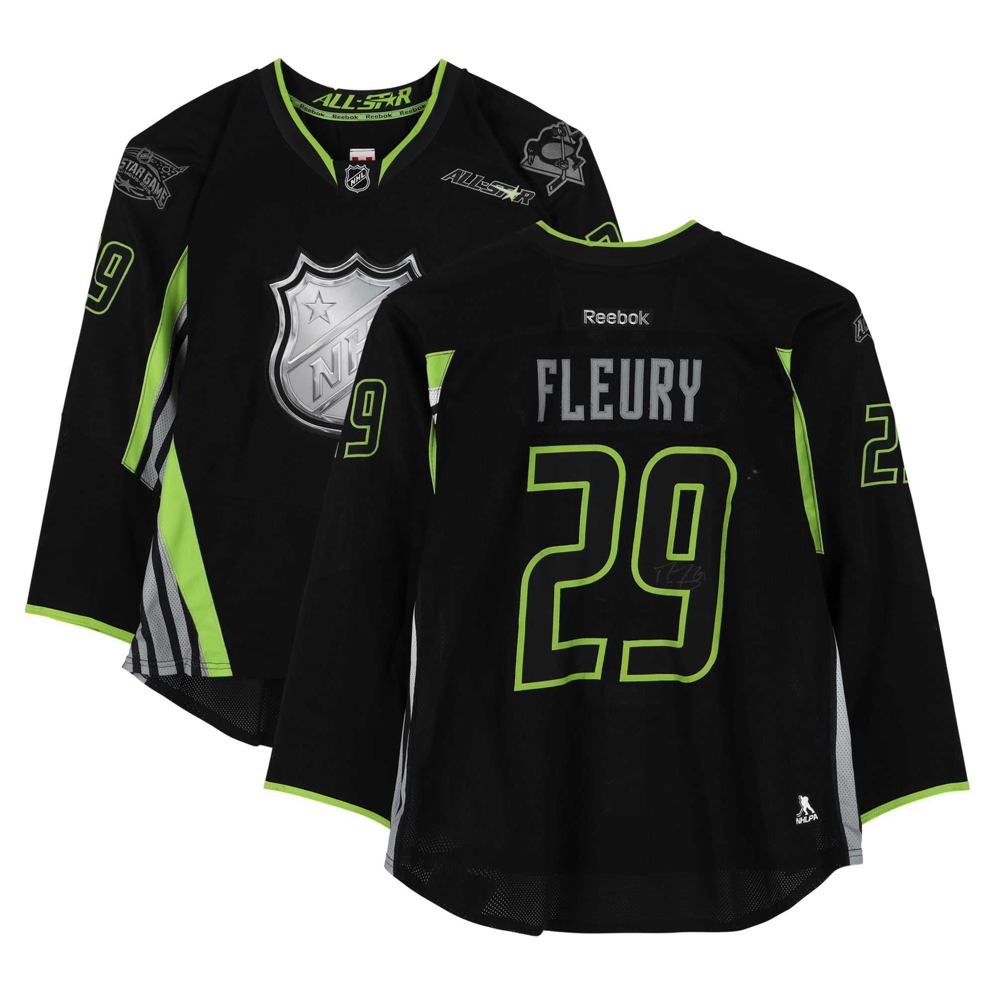 Marc-Andre Fleury Team Foligno Autographed Player-Issued #29 Black Jersey from the 2015 NHL All-Star Game