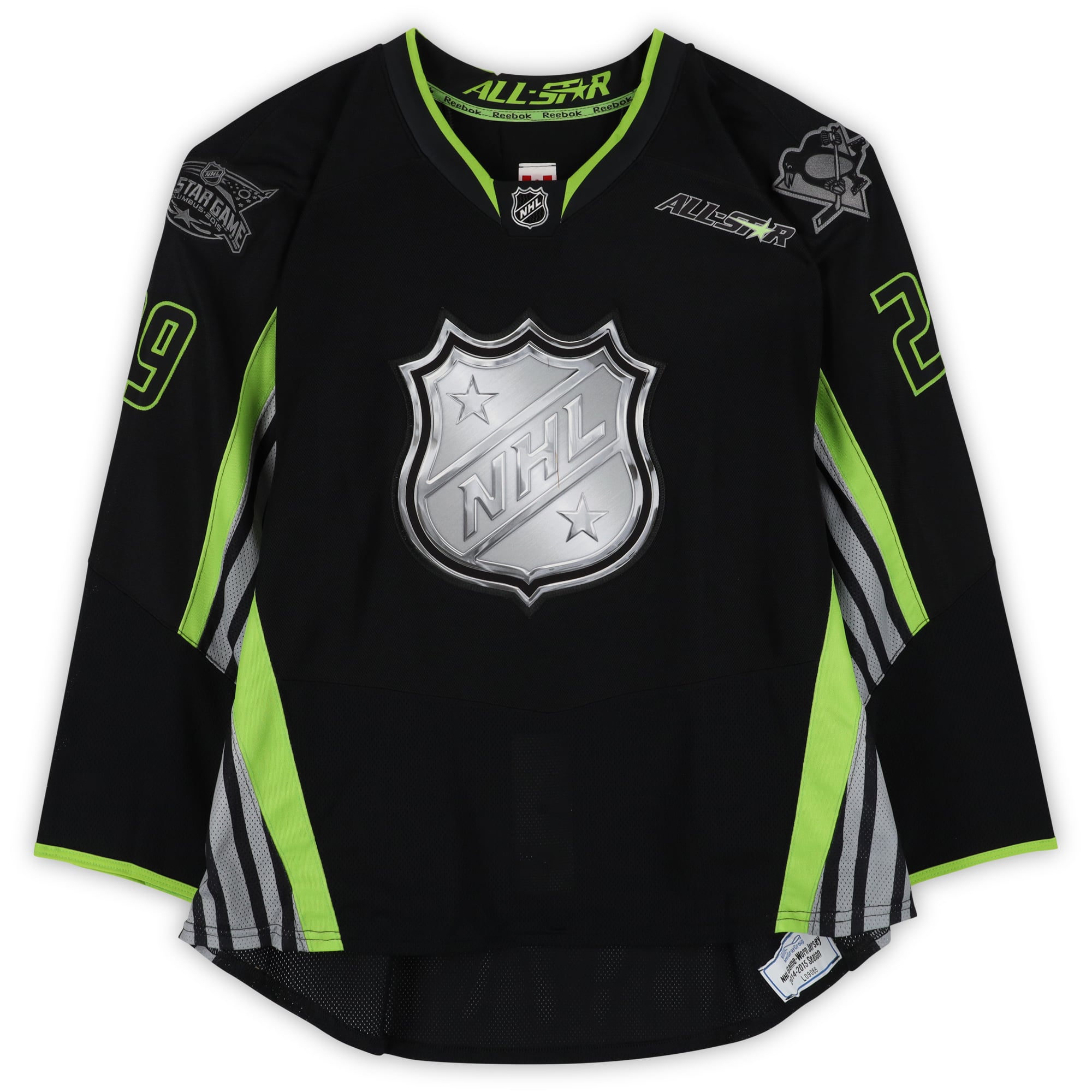 Marc-Andre Fleury Team Foligno Autographed Player-Issued #29 Black Jersey from the 2015 NHL All-Star Game