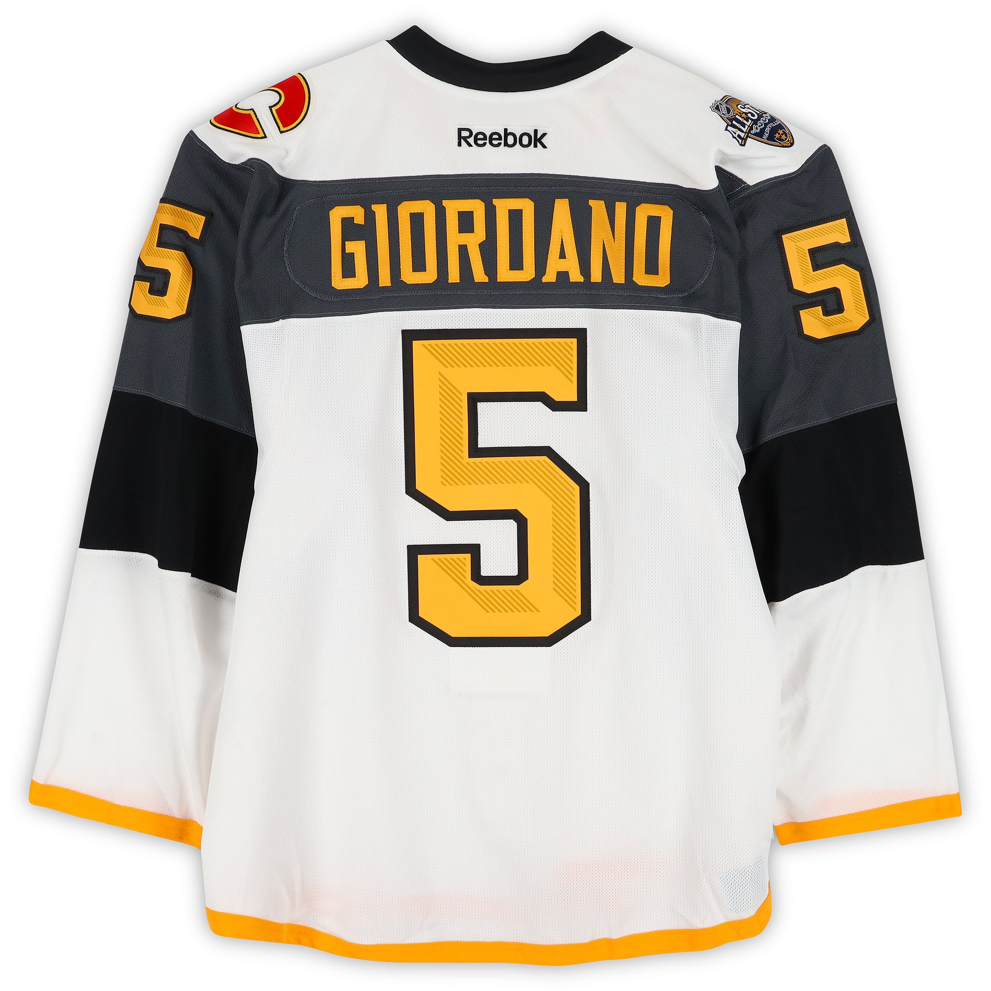 Mark Giordano Pacific Division Game-Used #5 White Reebok Jersey from the 2016 NHL All-Star Game