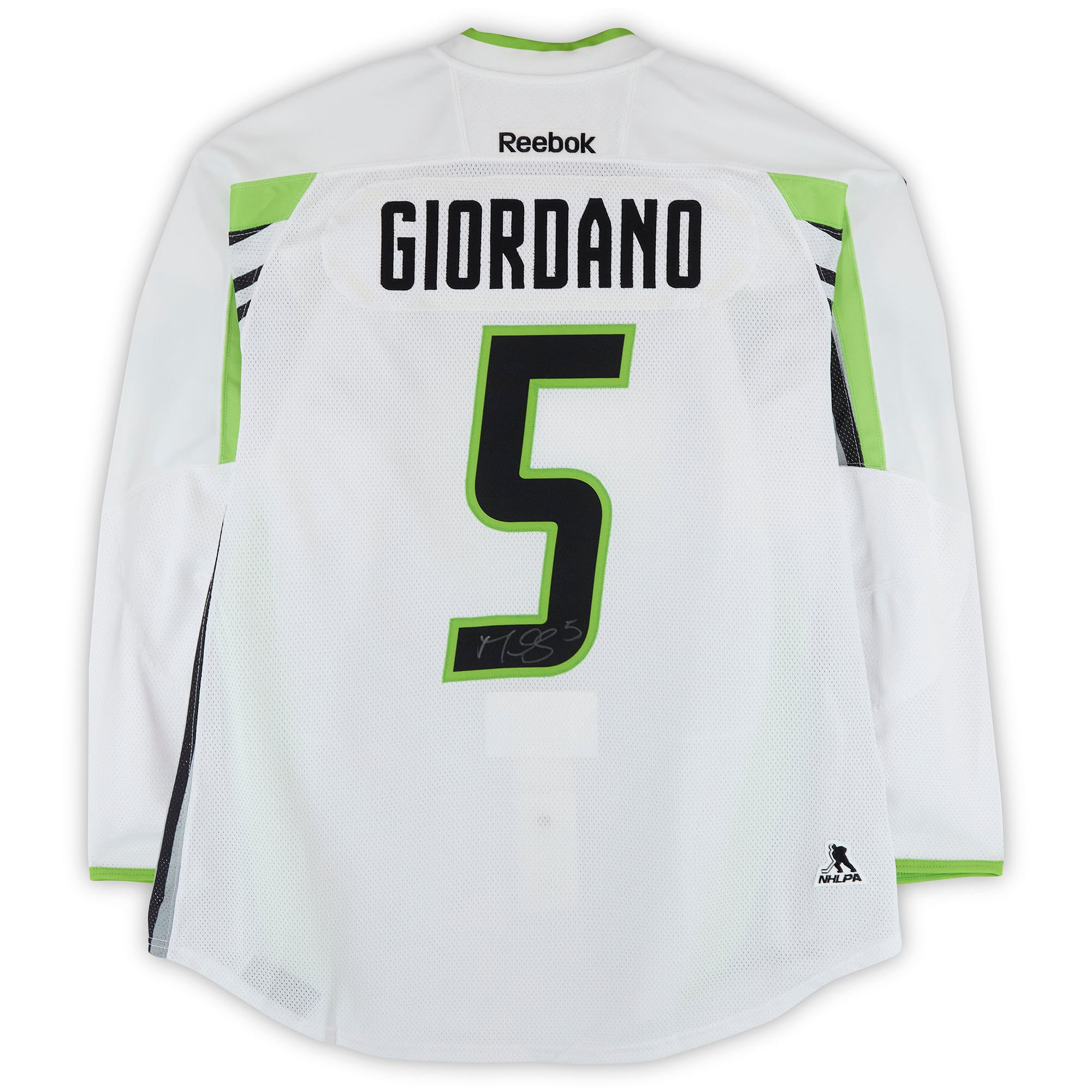 Mark Giordano Team Toews Autographed Game-Used #5 White Reebok Jersey from the 2015 NHL All-Star Game