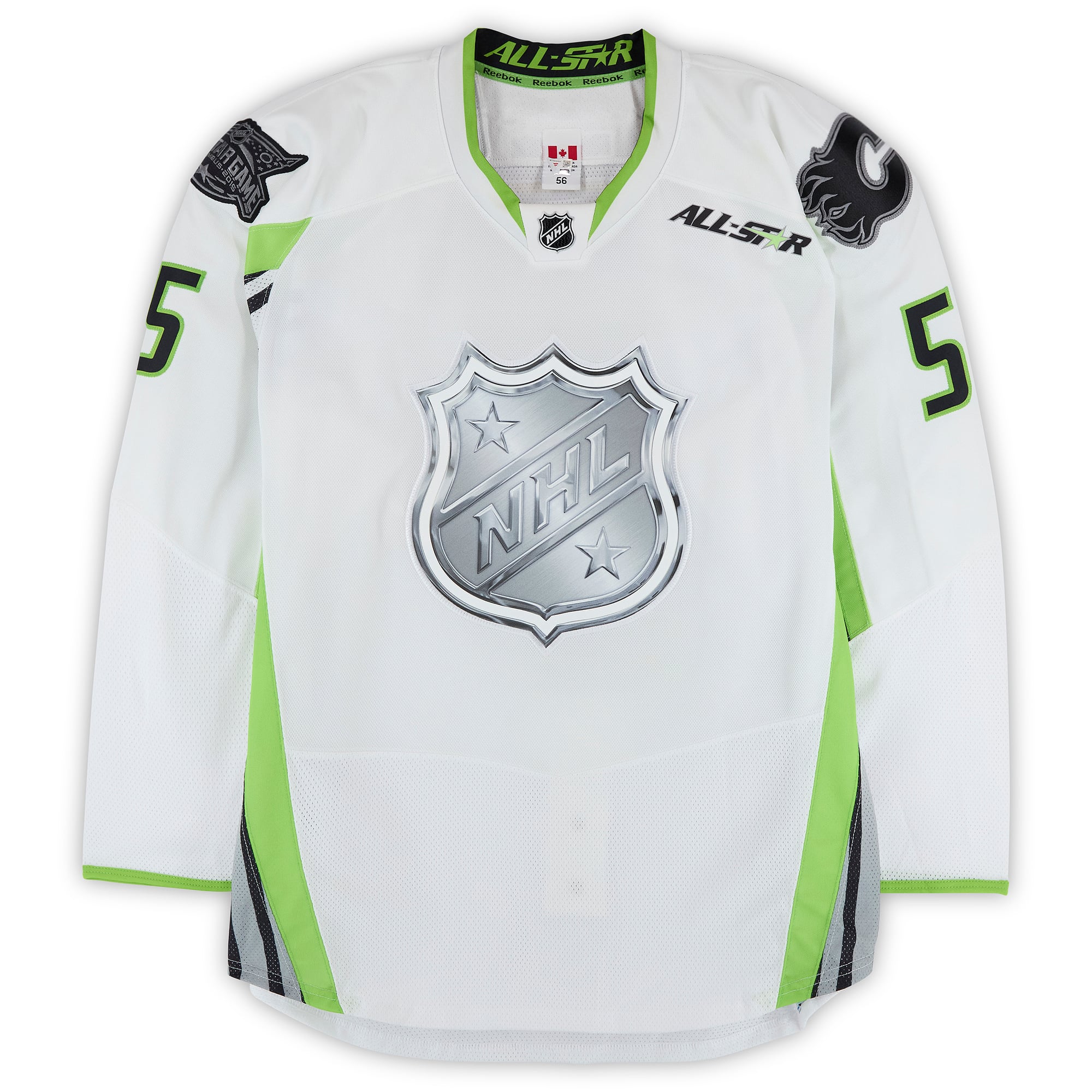 Mark Giordano Team Toews Autographed Game-Used #5 White Reebok Jersey from the 2015 NHL All-Star Game