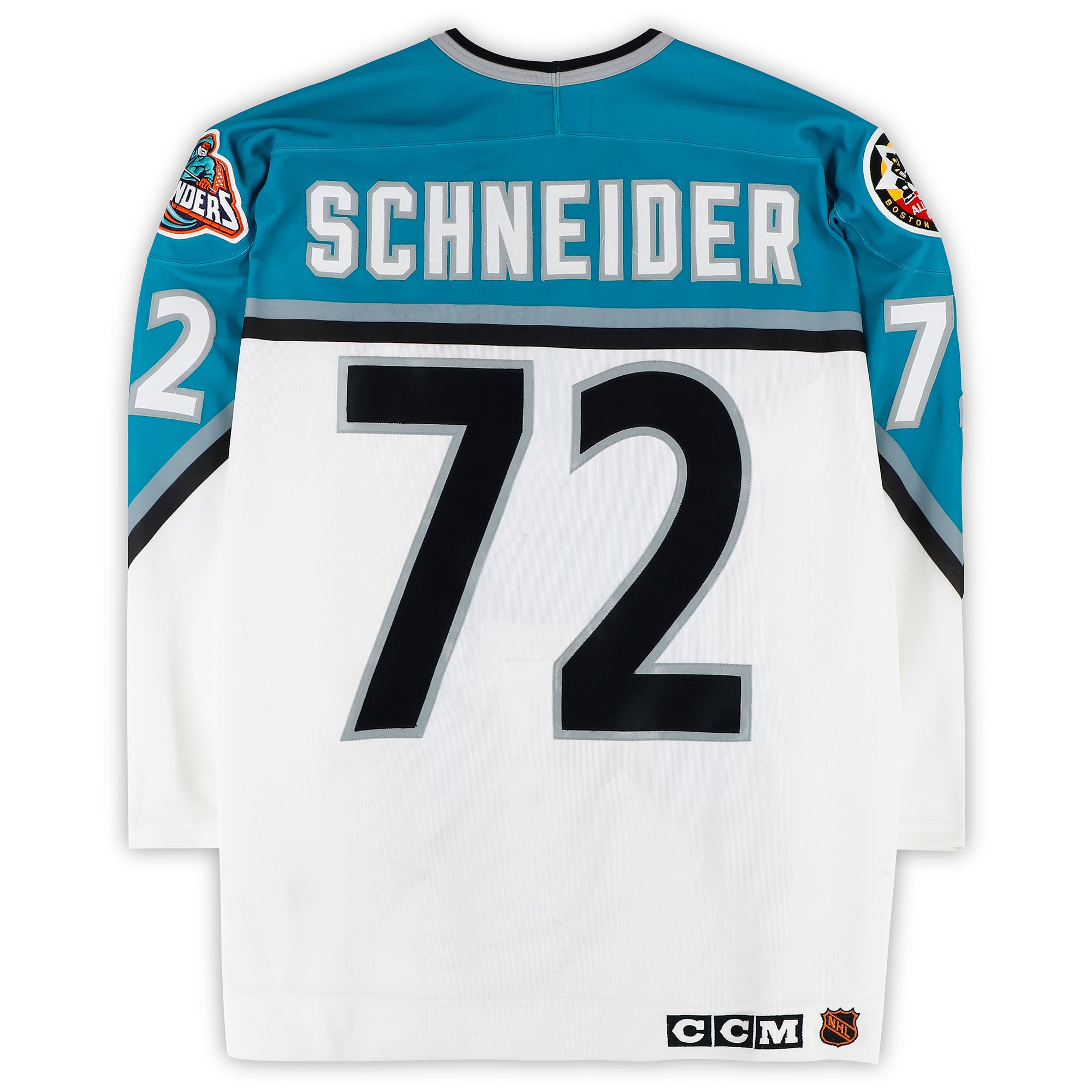 Mathieu Schneider Eastern Conference Autographed Game-Used #72 White Jersey from the 1996 NHL All-Star Game
