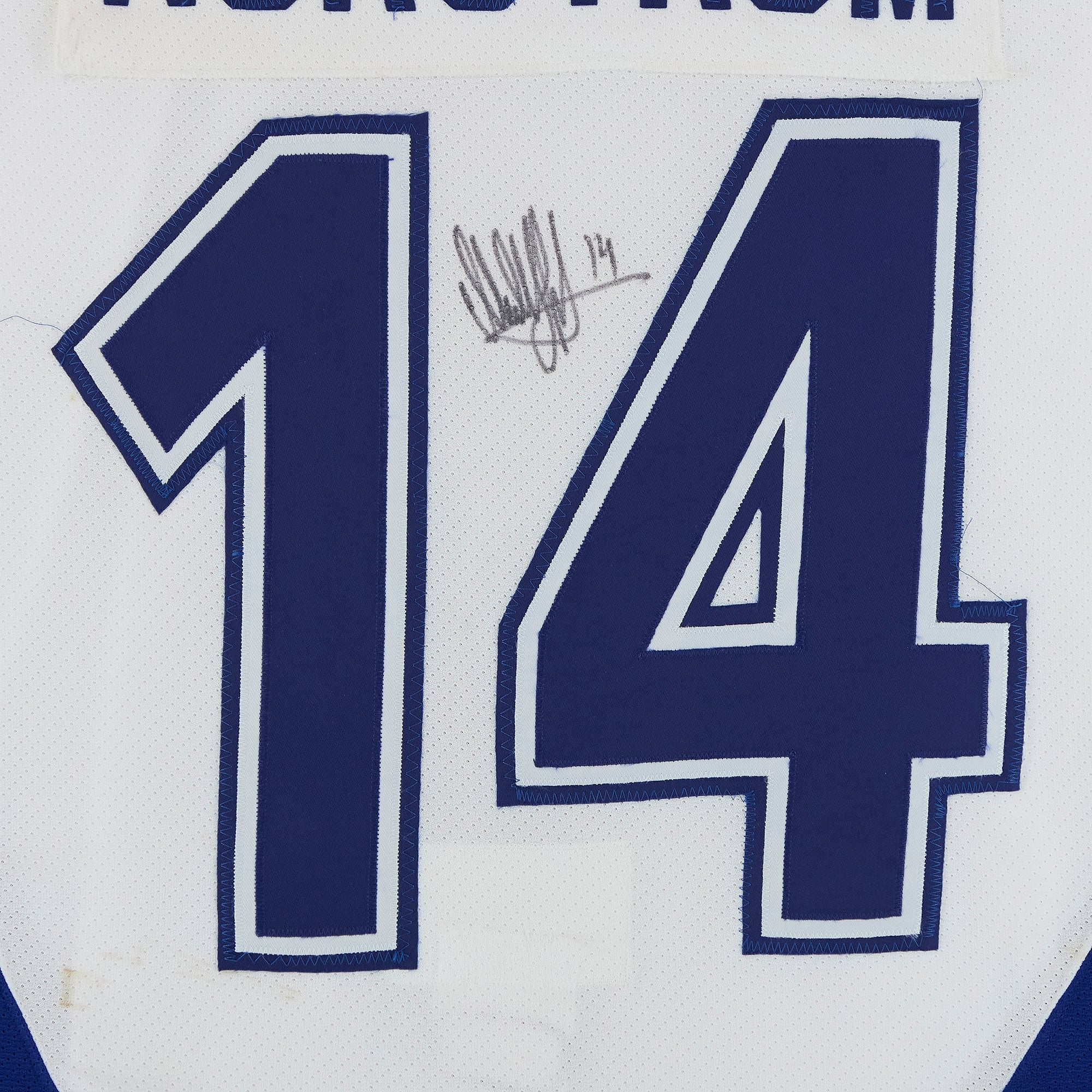 Mattias Norstrom Team World Autographed Game-Used #14 White Jersey from the 1999 NHL All-Star Game
