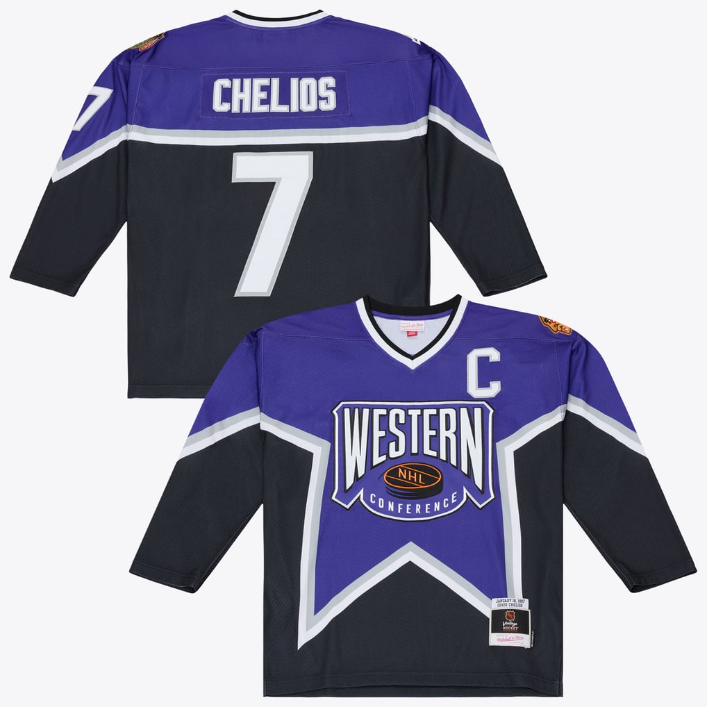 Chris Chelios 1997 NHL All-Star Game Mitchell & Ness Power Play Jersey ...
