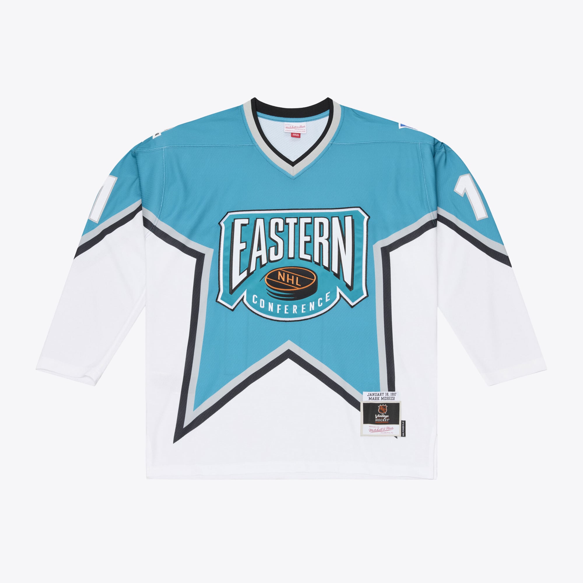 Men's Mitchell & Ness Mark Messier Teal 1997 NHL All-Star Game Power Play Jersey
