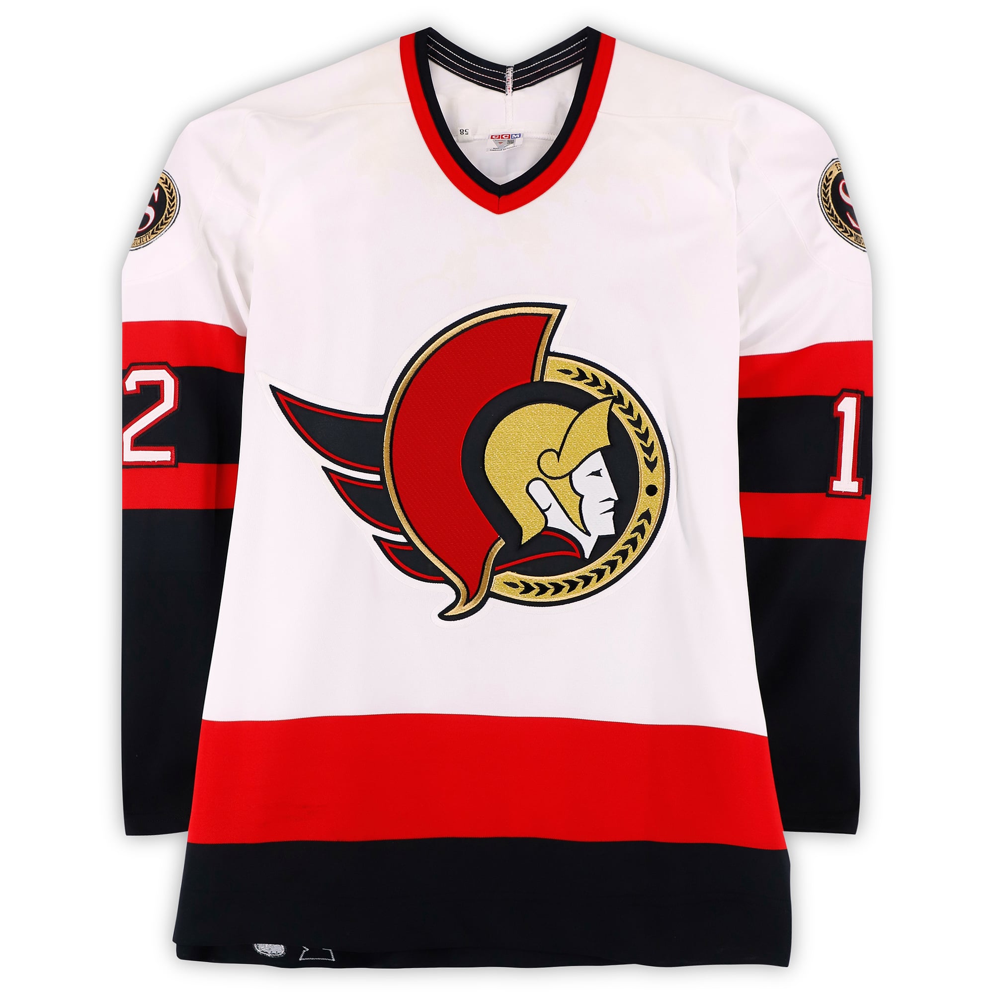 Mike Fisher Team Fox Game-Used #12 White Jersey from the 2002 NHL YoungStars Game