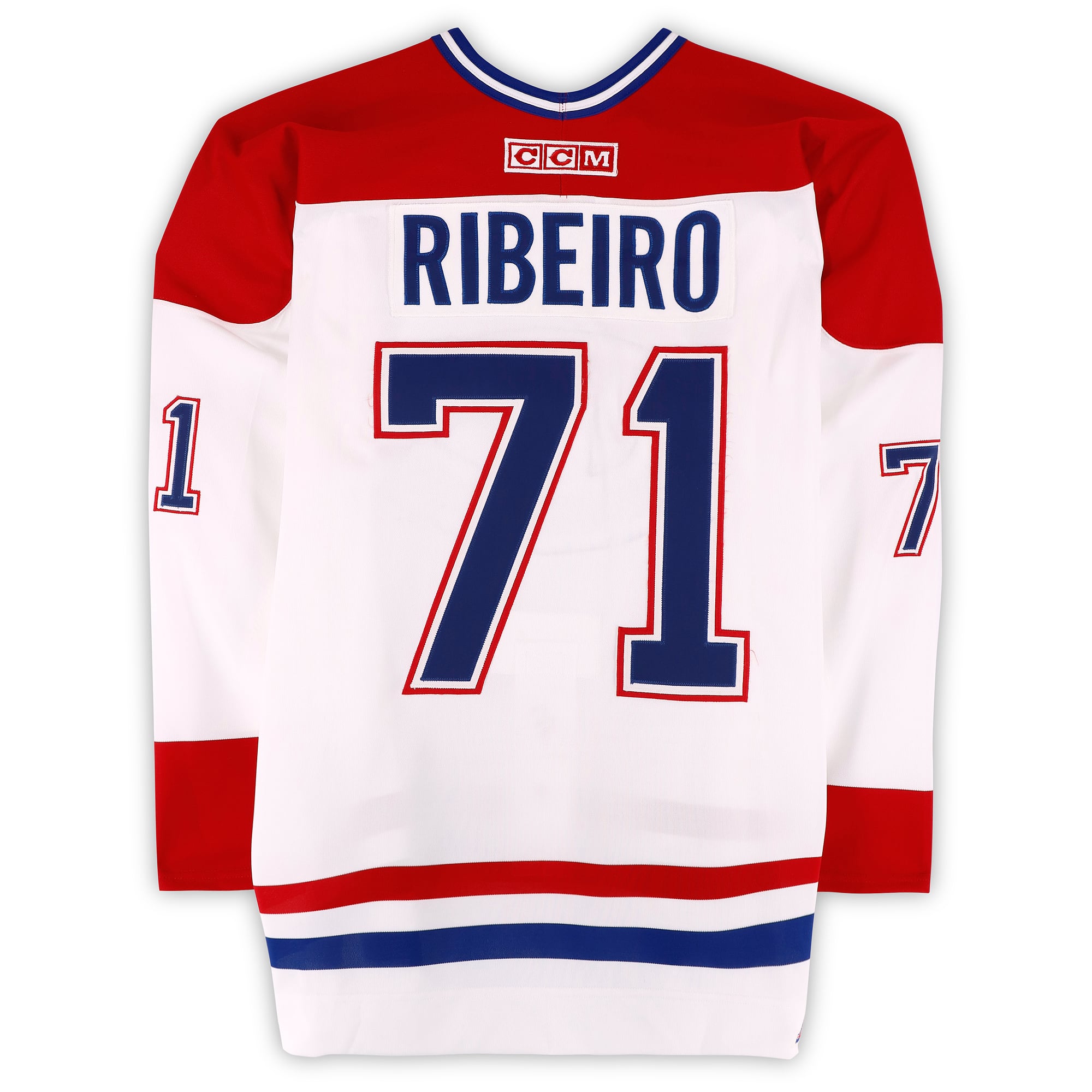 Mike Ribeiro Team Fox Game-Used #71 White Jersey from the 2002 NHL YoungStars Game