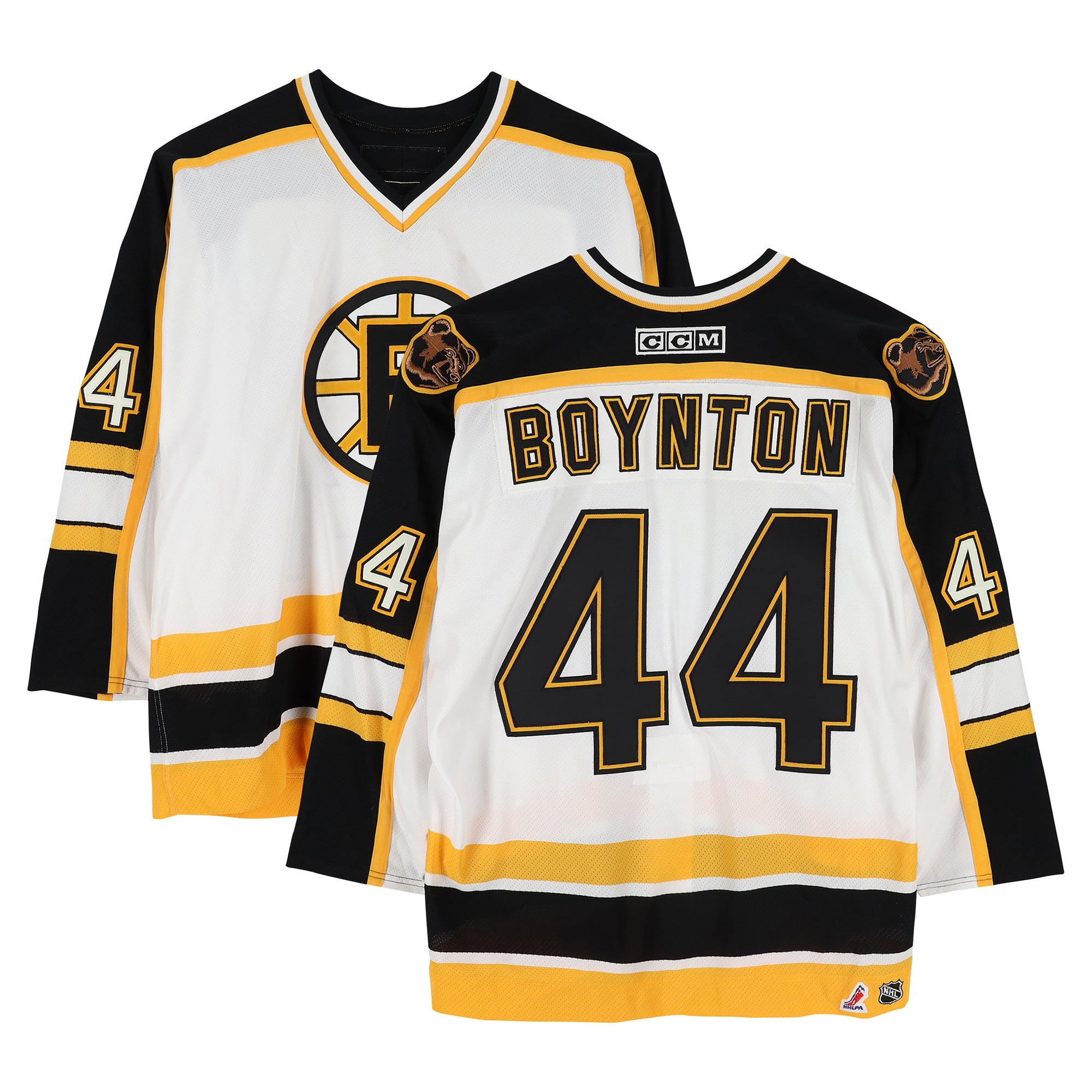 Nick Boynton Team Fox Game-Used #44 White Jersey from the 2002 NHL YoungStars Game