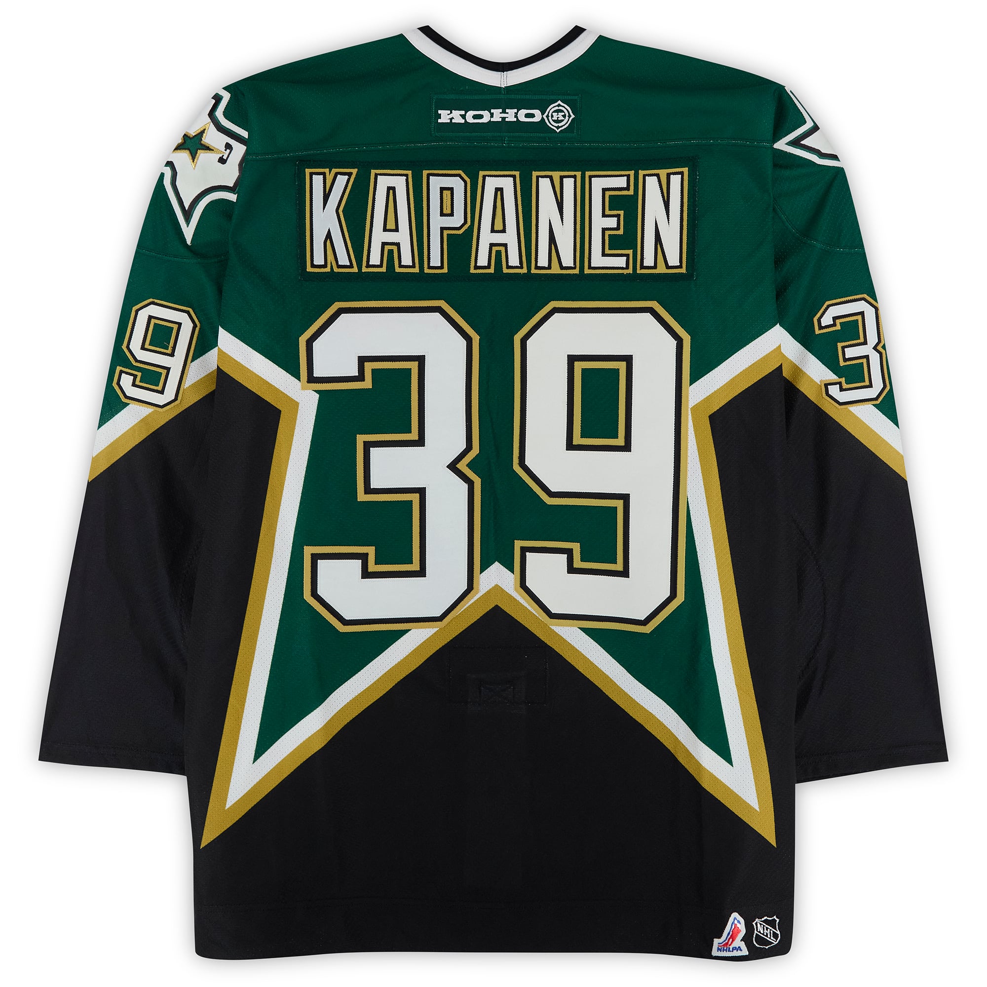 Niko Kapanen Dallas Stars Game-Used #39 Green KOHO Jersey from the 2003 NHL YoungStars Game