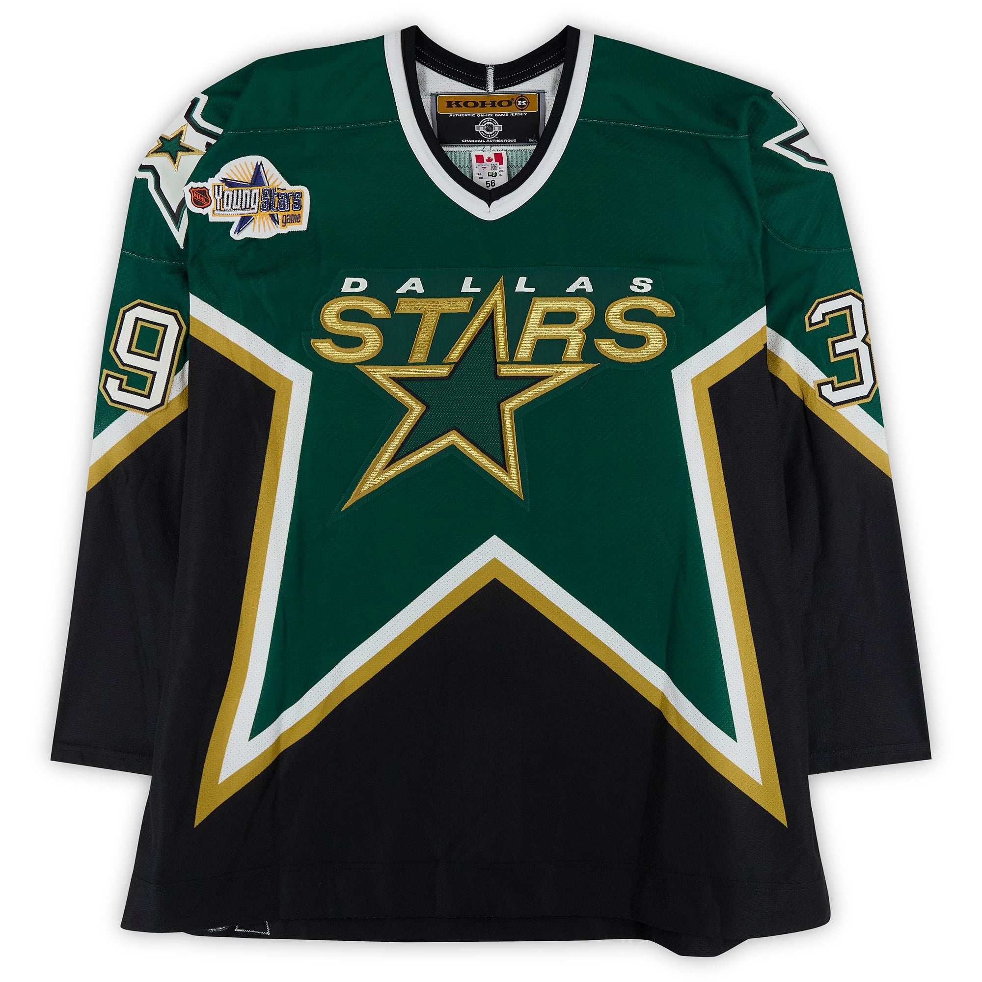 Niko Kapanen Dallas Stars Game-Used #39 Green KOHO Jersey from the 2003 NHL YoungStars Game