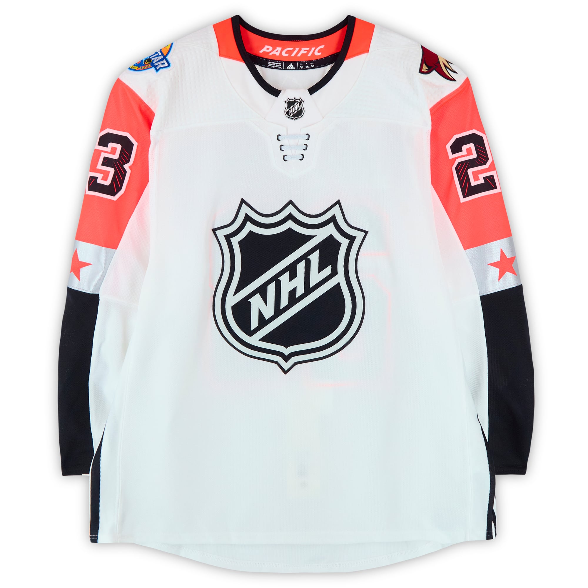 Oliver Ekman-Larsson Pacific Division Game-Used #23 White Jersey from the 2018 NHL All-Star Game