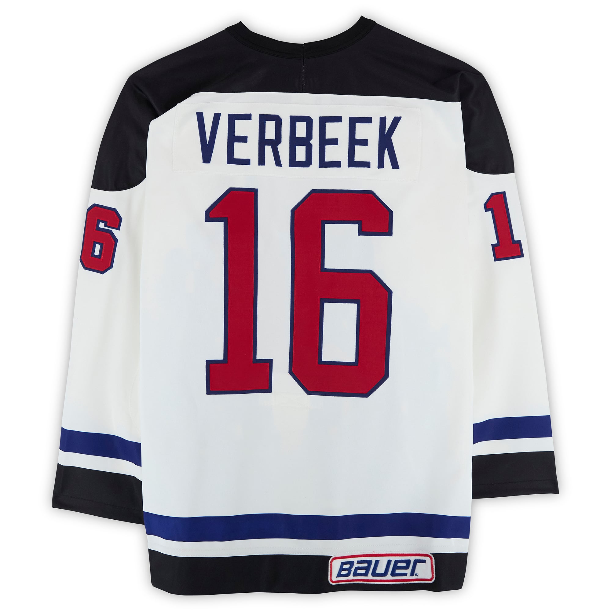 Pat Verbeek Team Ontario Game-Used #16 White Bauer Jersey from the 1994 NHL 4 on 4 Challenge