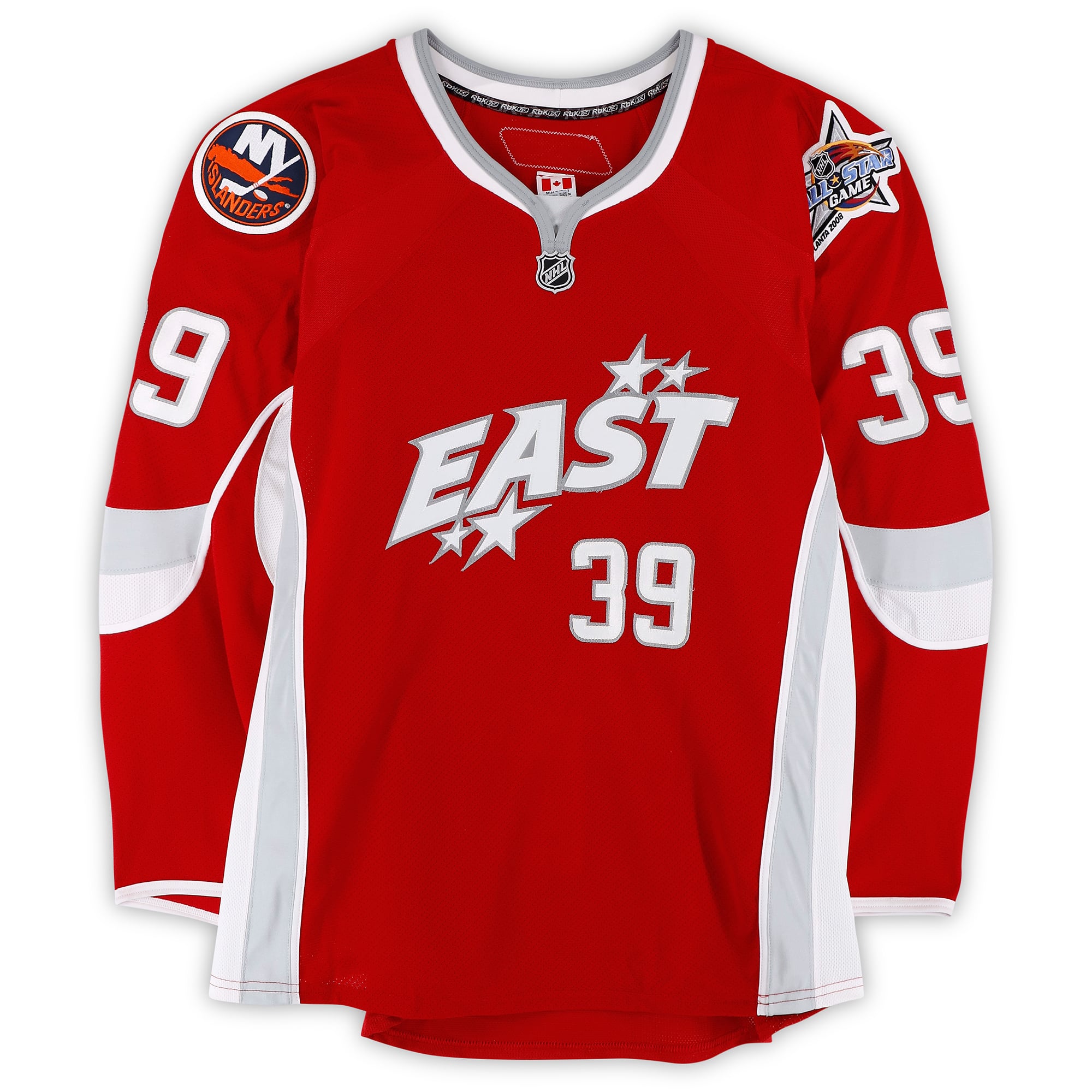 Rick DiPietro Eastern Conference Autographed Game-Used #39 Red Jersey from the 2008 NHL All-Star Game
