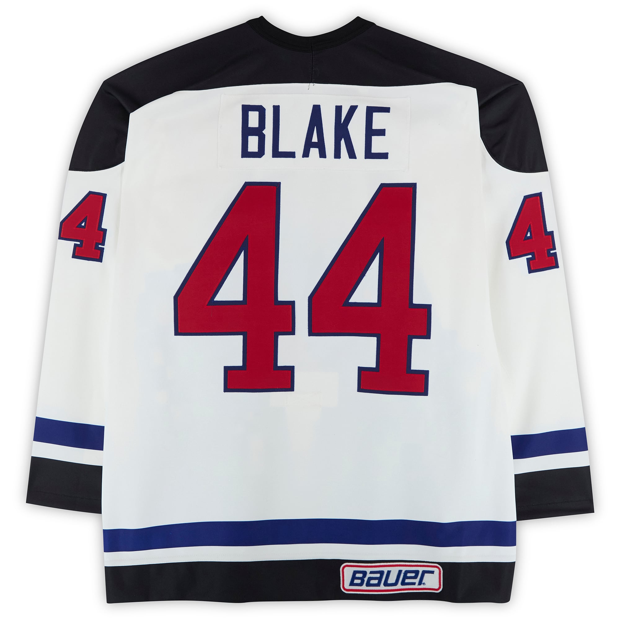 Rob Blake Team Ontario Game-Used #44 White Bauer Jersey from the 1994 NHL 4 on 4 Challenge