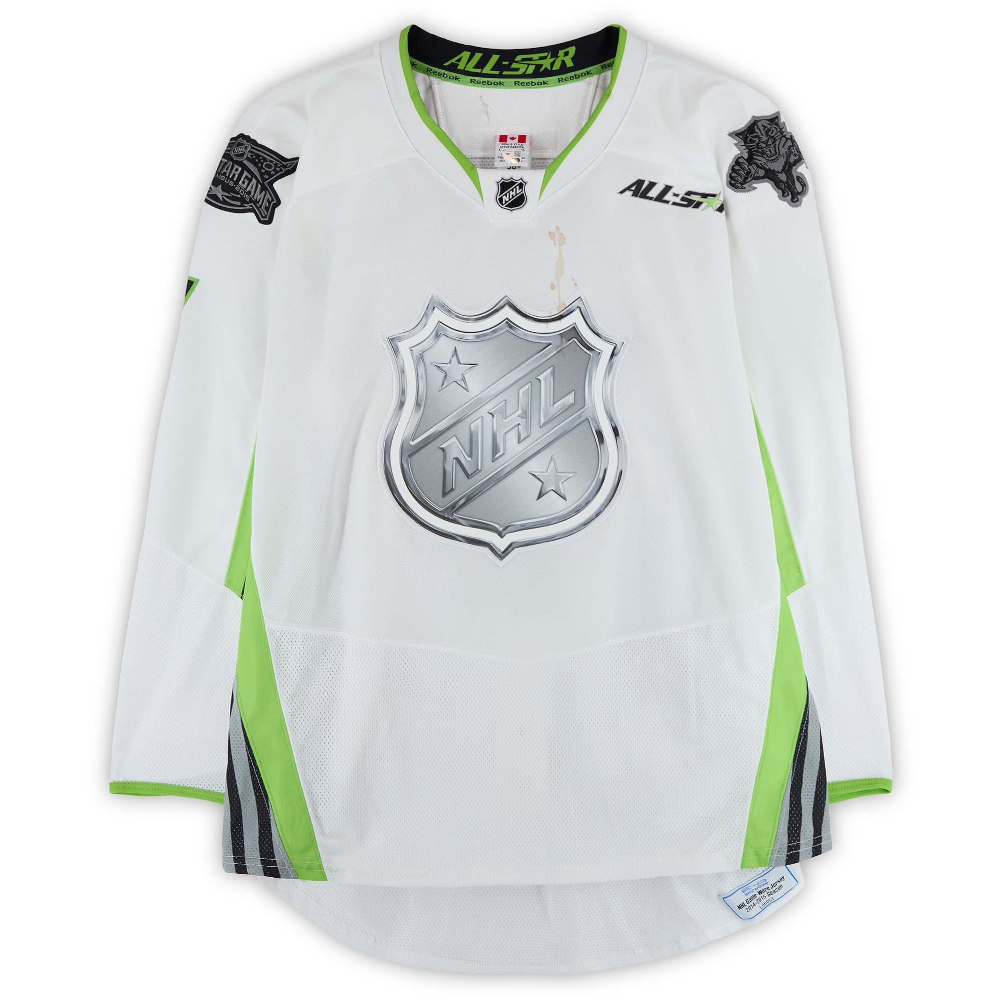 Roberto Luongo Team Toews Autographed Player-Issued #1 White Reebok Jersey from the 2015 NHL All-Star Game