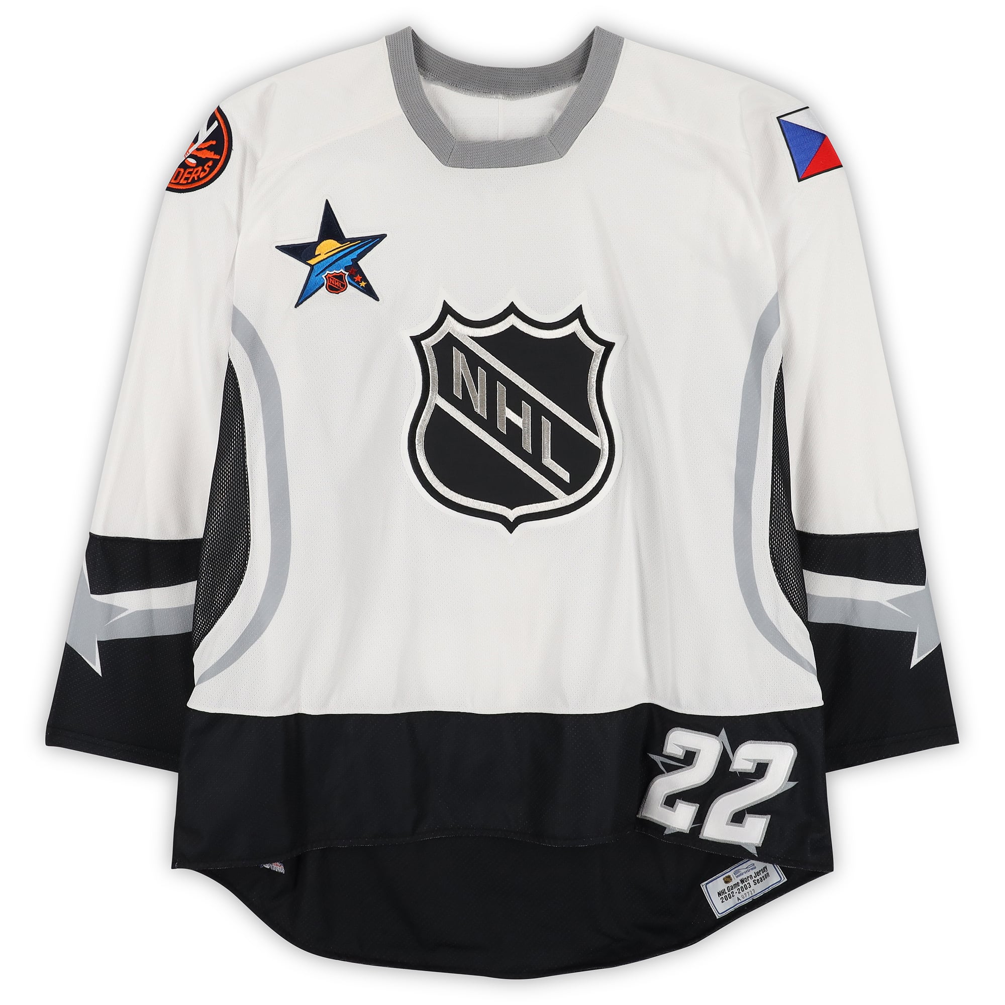 Roman Hamrlik Eastern Conference Autographed Game-Used #22 White CCM Jersey from the 2003 NHL All-Star Game
