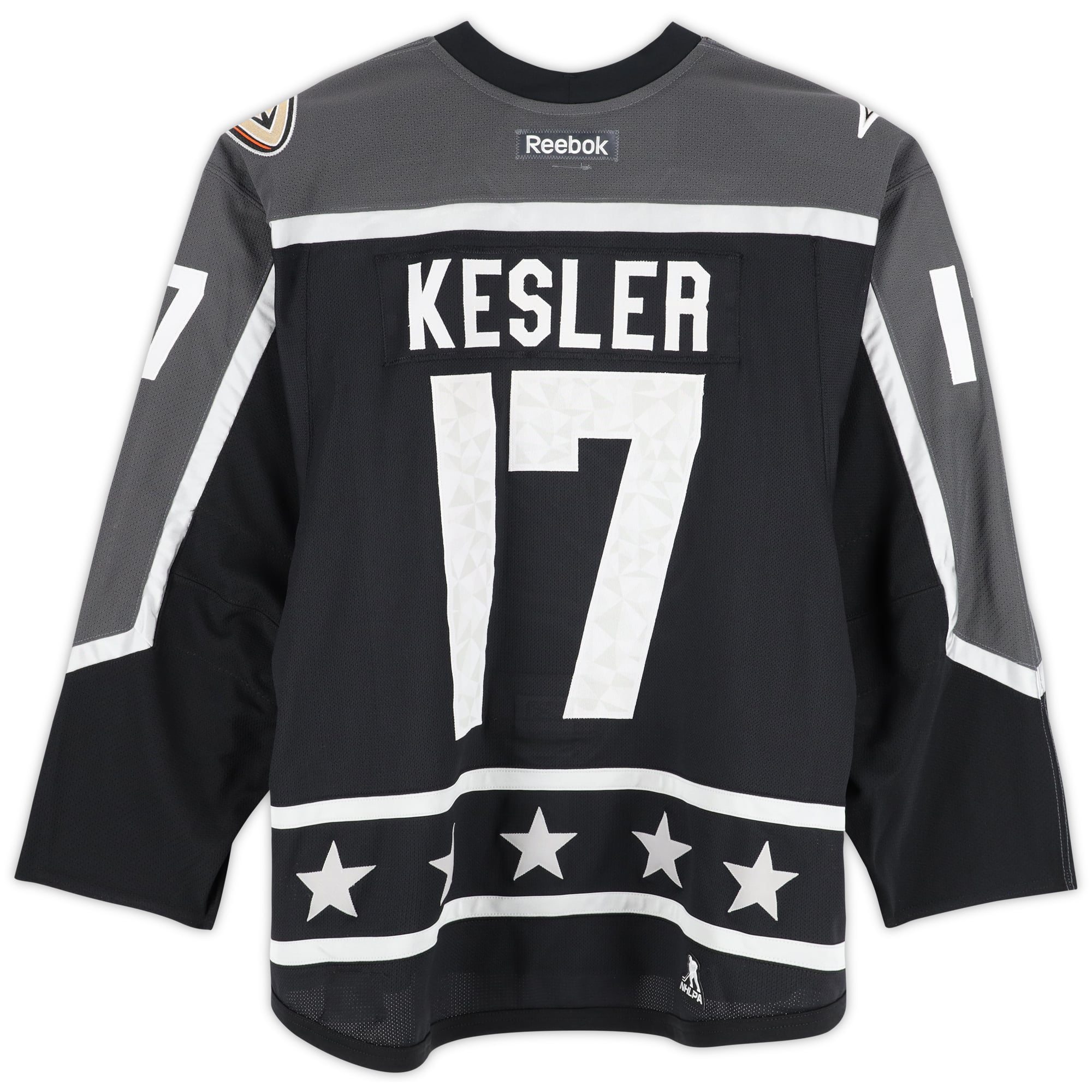 Maillot noir n° 17 porté par Ryan Kesler (division Pacifique) lors du Match des étoiles de la LNH 2017