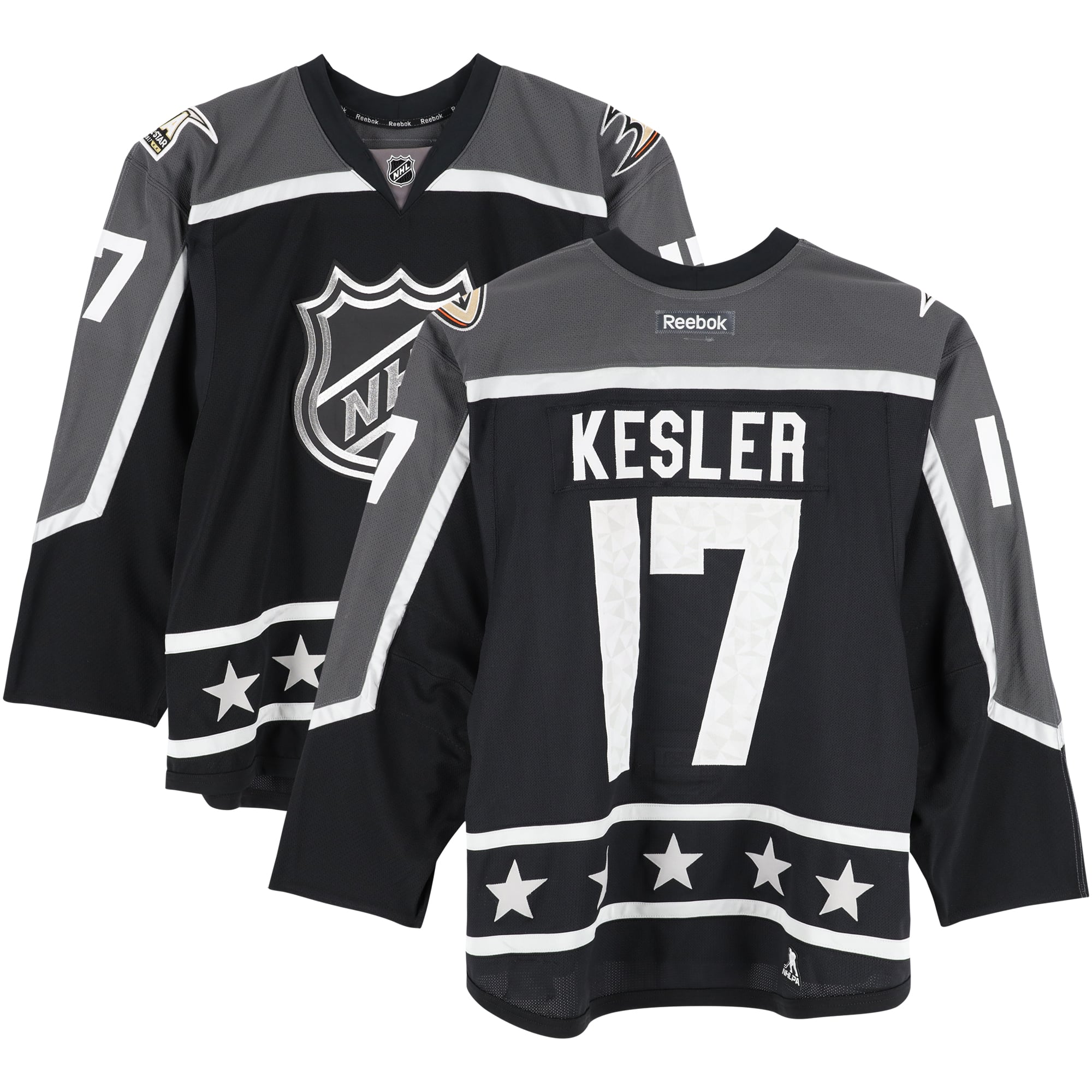 Maillot noir n° 17 porté par Ryan Kesler (division Pacifique) lors du Match des étoiles de la LNH 2017