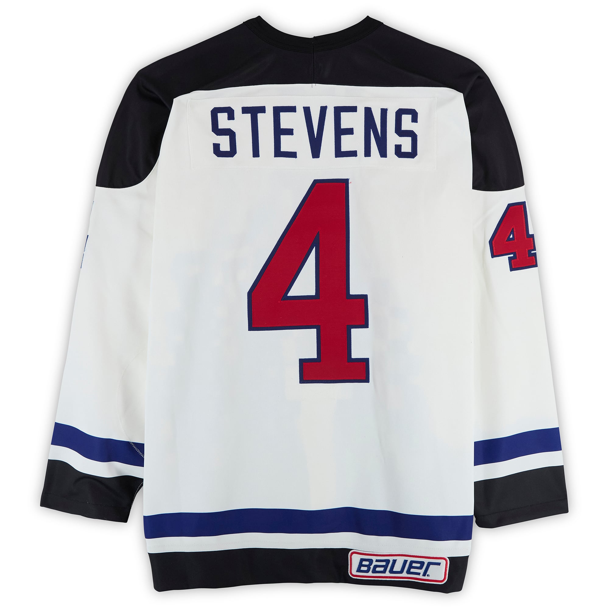 Scott Stevens Team Ontario Game-Used #4 White Bauer Jersey from the 1994 NHL 4 on 4 Challenge