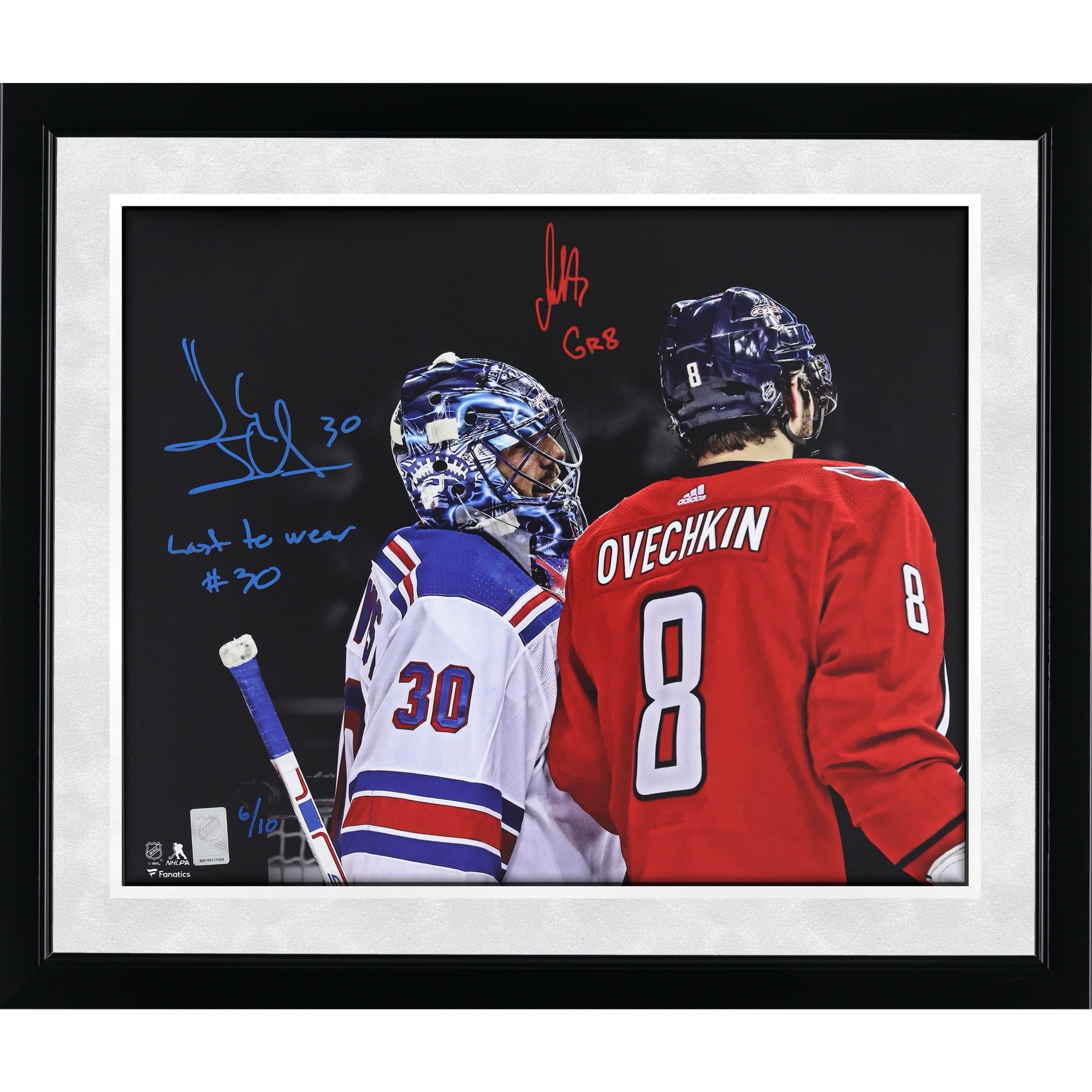 Alex Ovechkin & Henrik Lundqvist Autographed 16" x 20" Spotlight Photograph with Multiple Inscriptions - Limited Edition of 10