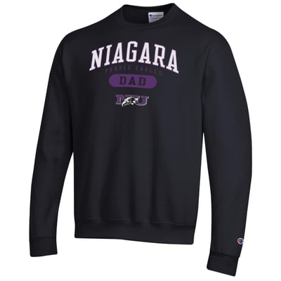Niagara Purple Eagles Champion Dad Pill Box Eco Powerblend Sweatshirt - Black