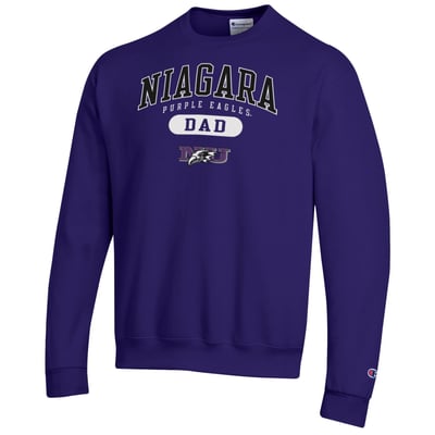 Niagara Purple Eagles Champion Dad Pill Box Eco Powerblend Sweatshirt - Purple