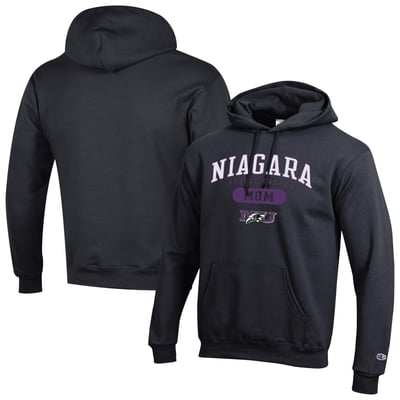 Niagara Purple Eagles Champion Unisex Mom Pill Box Eco Powerblend Hoodie - Black