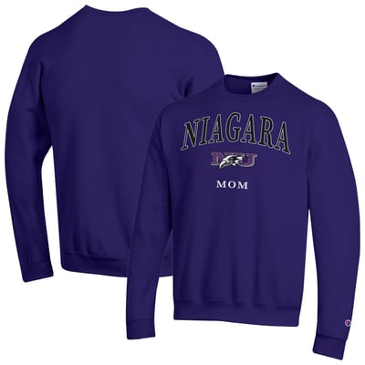 Niagara Purple Eagles Champion Unisex Mom Logo Eco Powerblend Sweatshirt - Purple