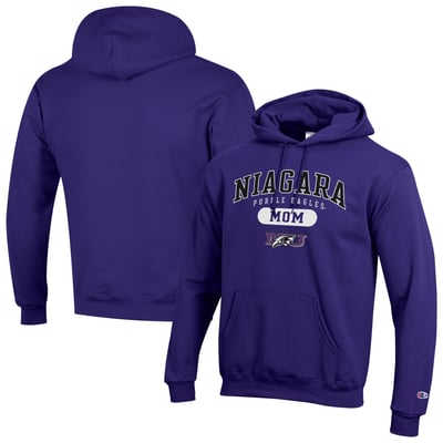 Niagara Purple Eagles Champion Unisex Mom Pill Box Eco Powerblend Hoodie - Purple