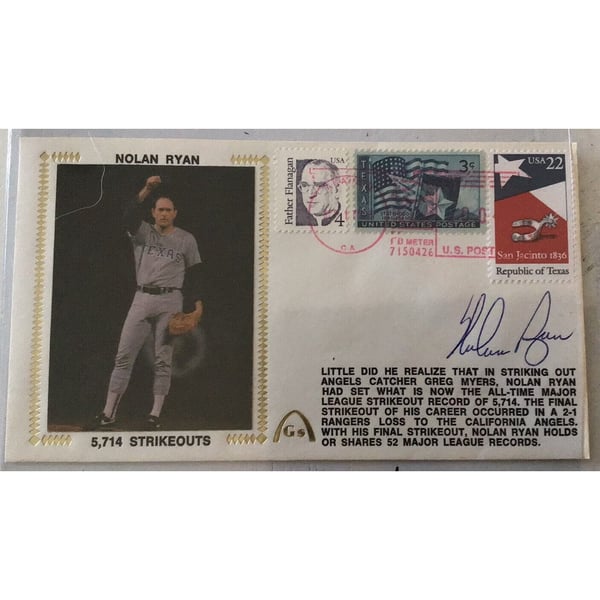 Photo Dédicacée Nolan Ryan Mets - Format 8x10 Signée Main - Certificat D'authenticité A&K - Collection Baseball MLB