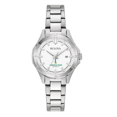 Norfolk State Spartans Bulova Women's Stainless Steel Sport Classic Watch - Silver