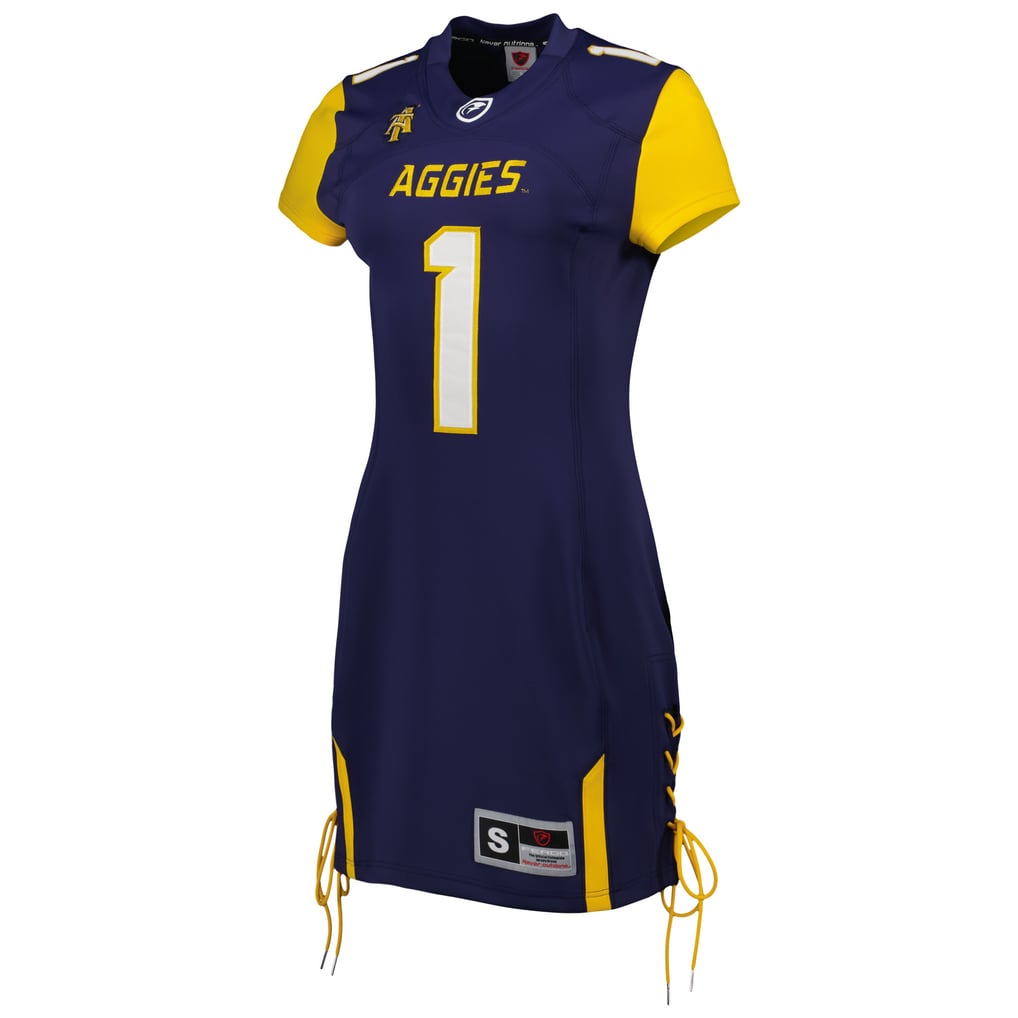 unc jersey dress Women's Fergo Navy North Carolina A&T Aggies early 2000s jersey dress 90s