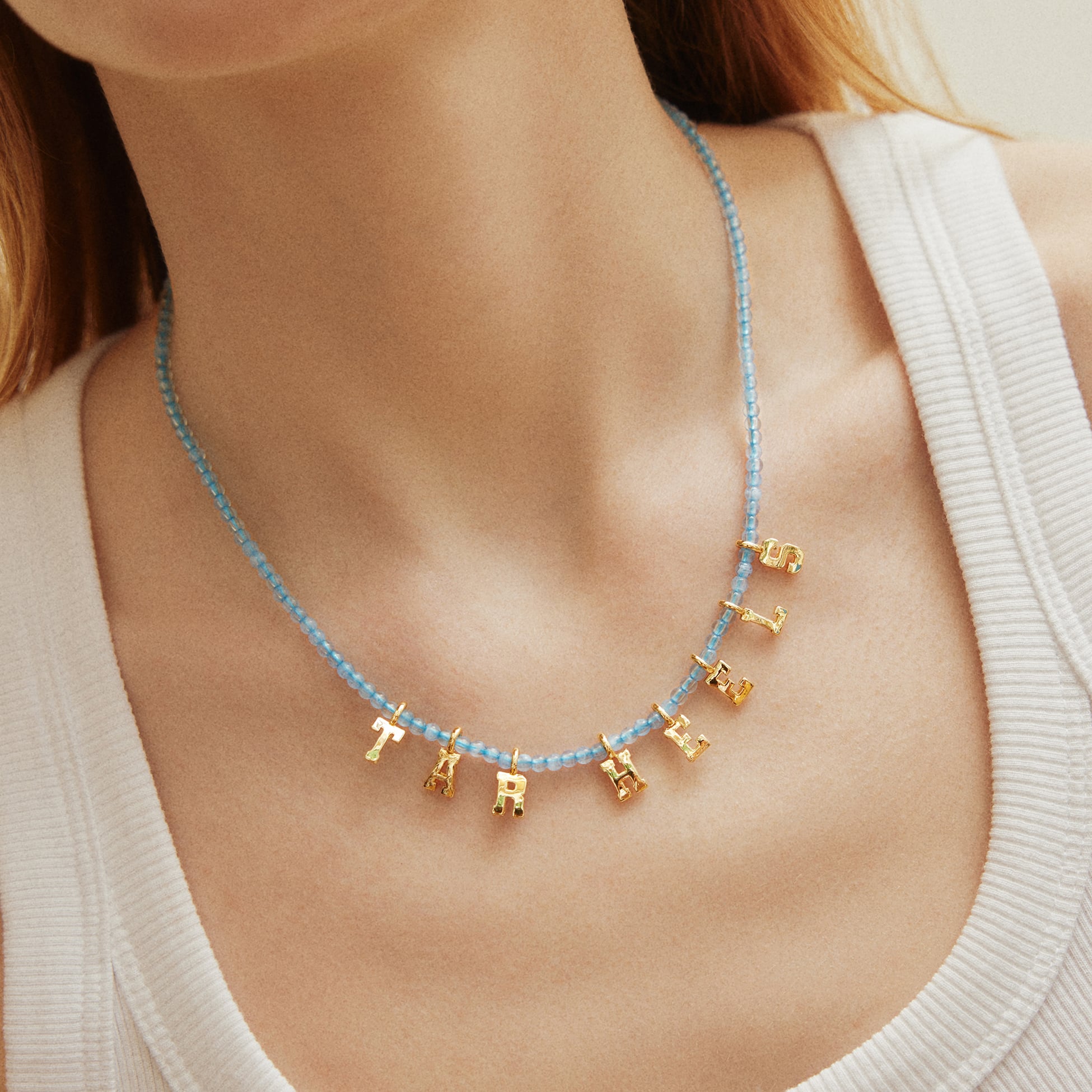 BaubleBar North Carolina Tar Heels Delicate Beaded Slogan Necklace